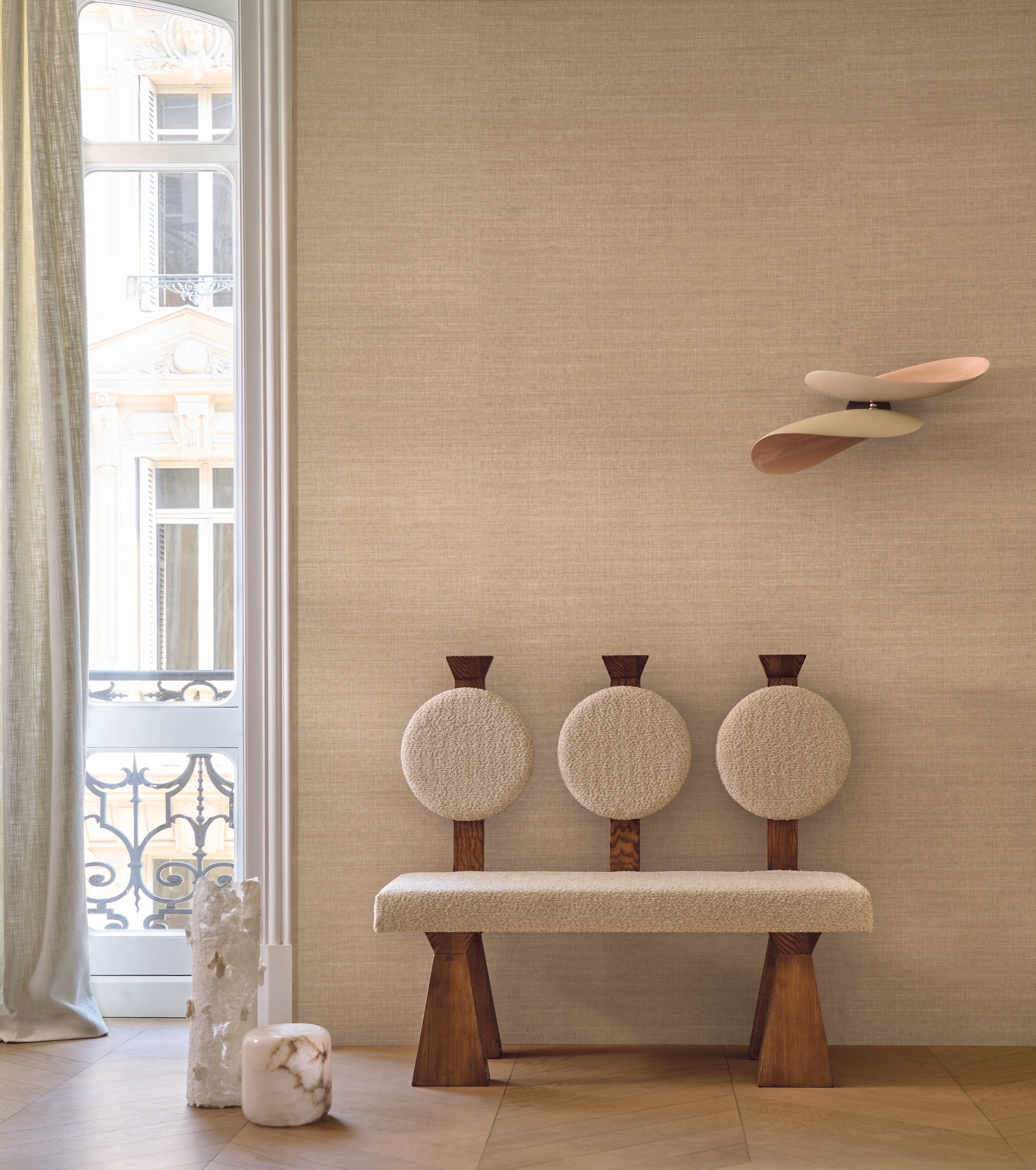 Tapeta imitująca tkaninę SORA - CELADON