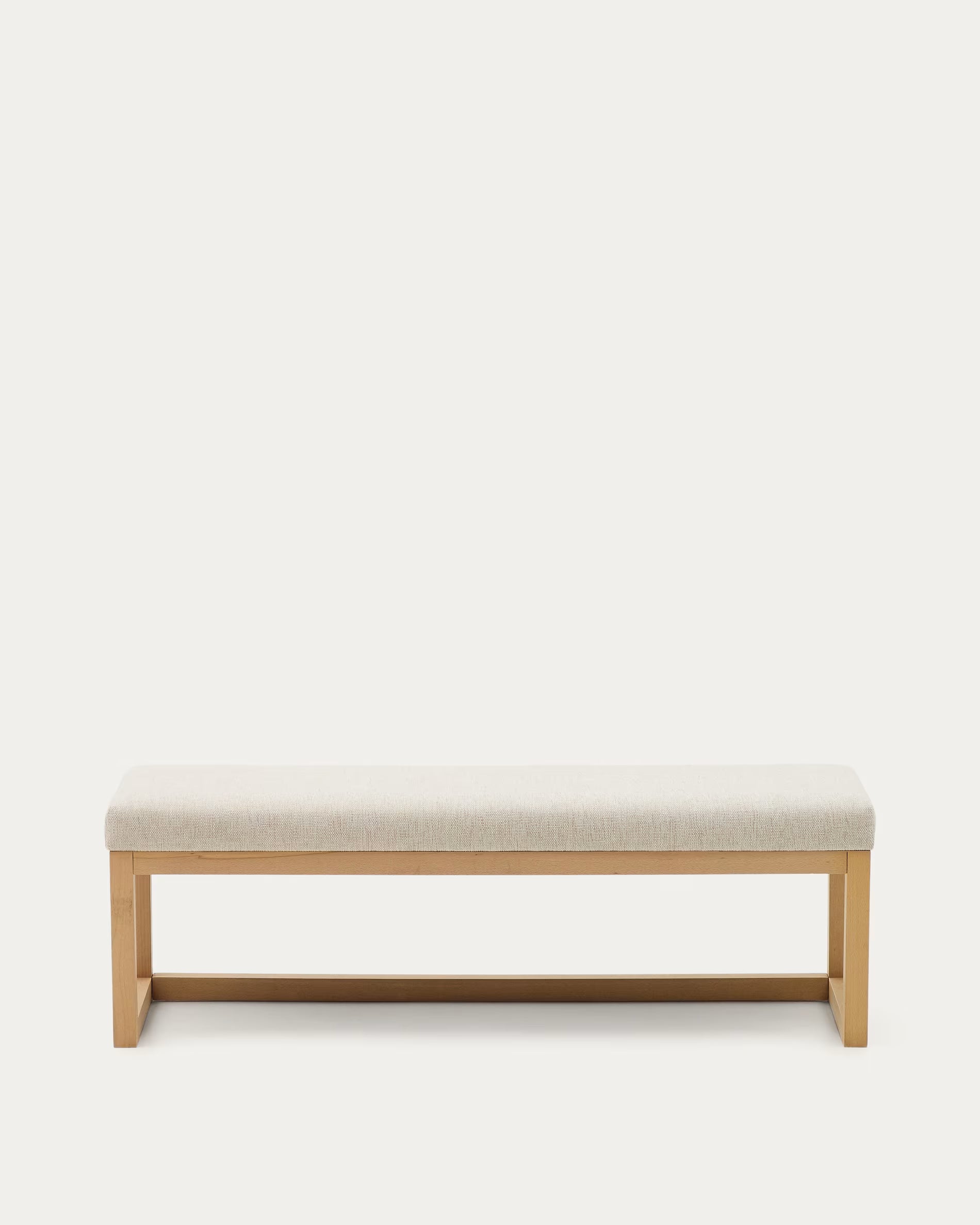 LOYA bench beige chenille with beech base