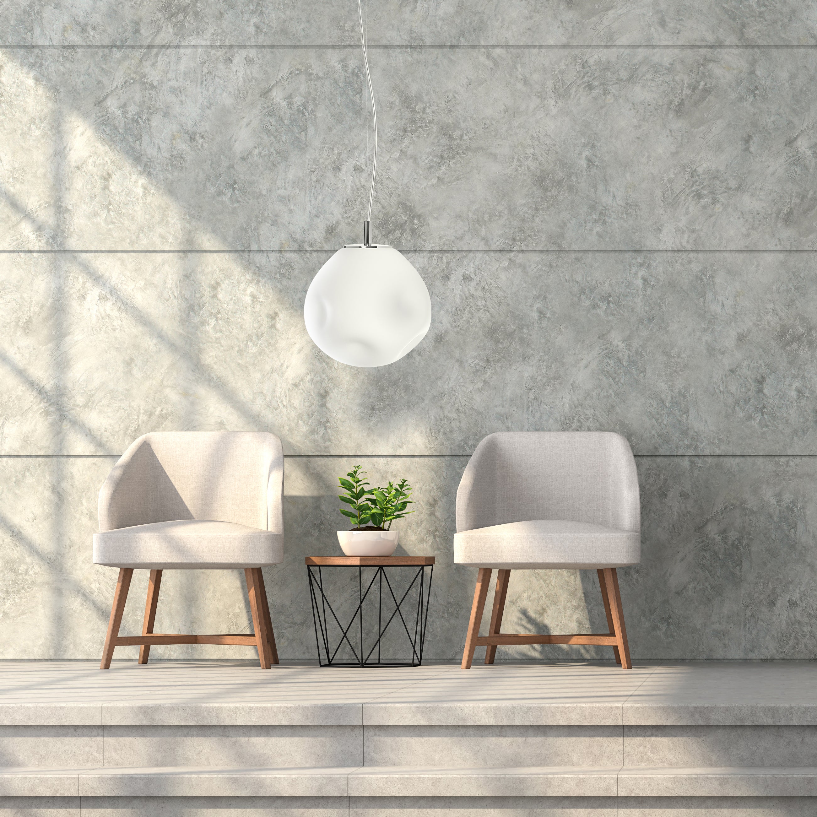 CLOE chrome pendant lamp
