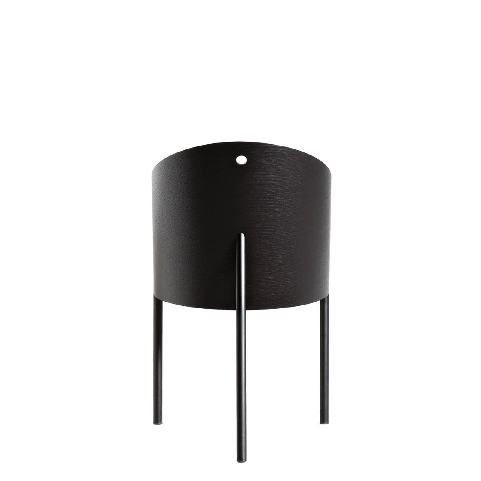 Costs chair black oak veneer with black leather