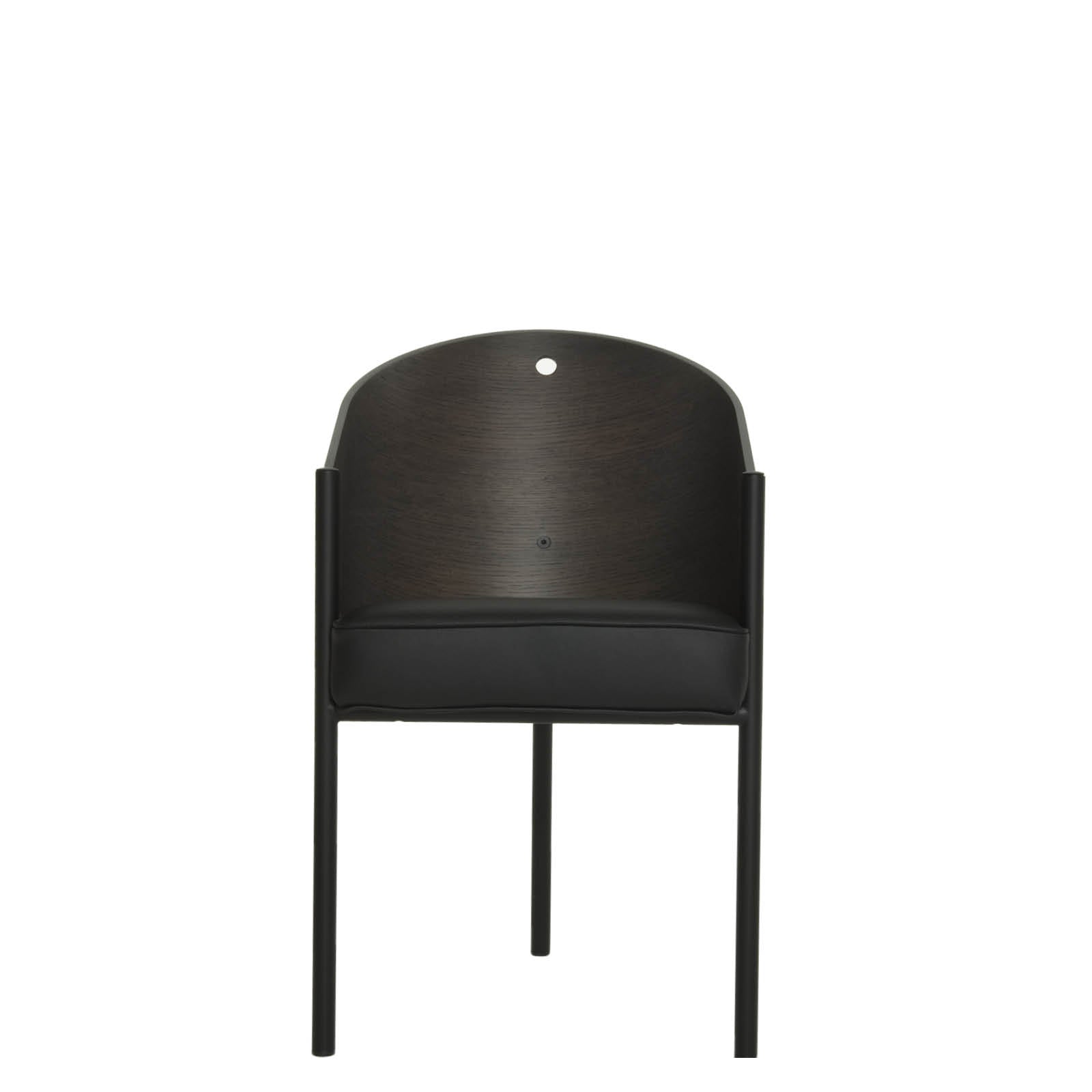 Costs chair black oak veneer with black leather