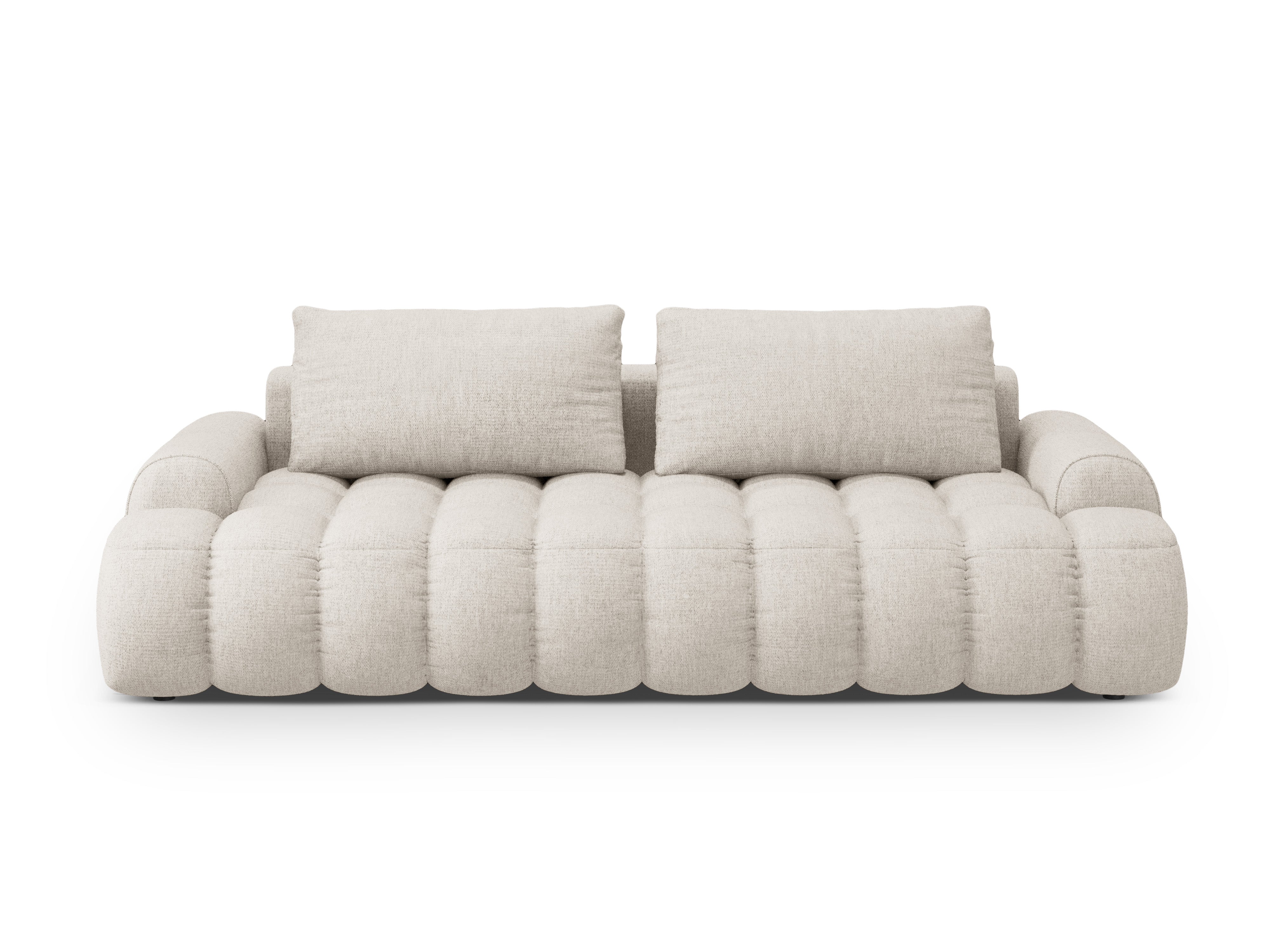 Sofa mit Schlaffunktion für 4 Personen LINZ cremefarben