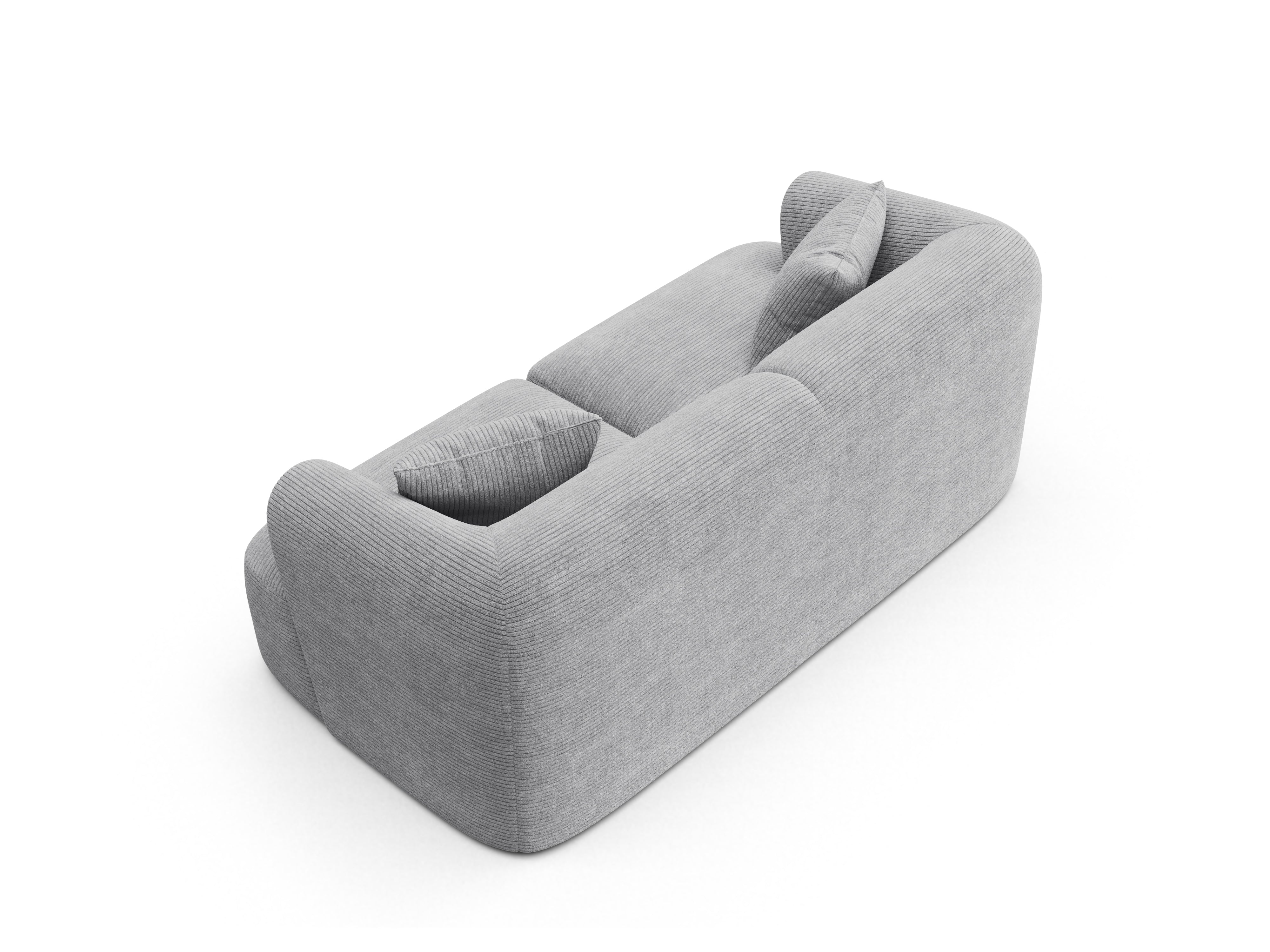 Sofa 2-Sitzer CAMPI hellgrau Cord