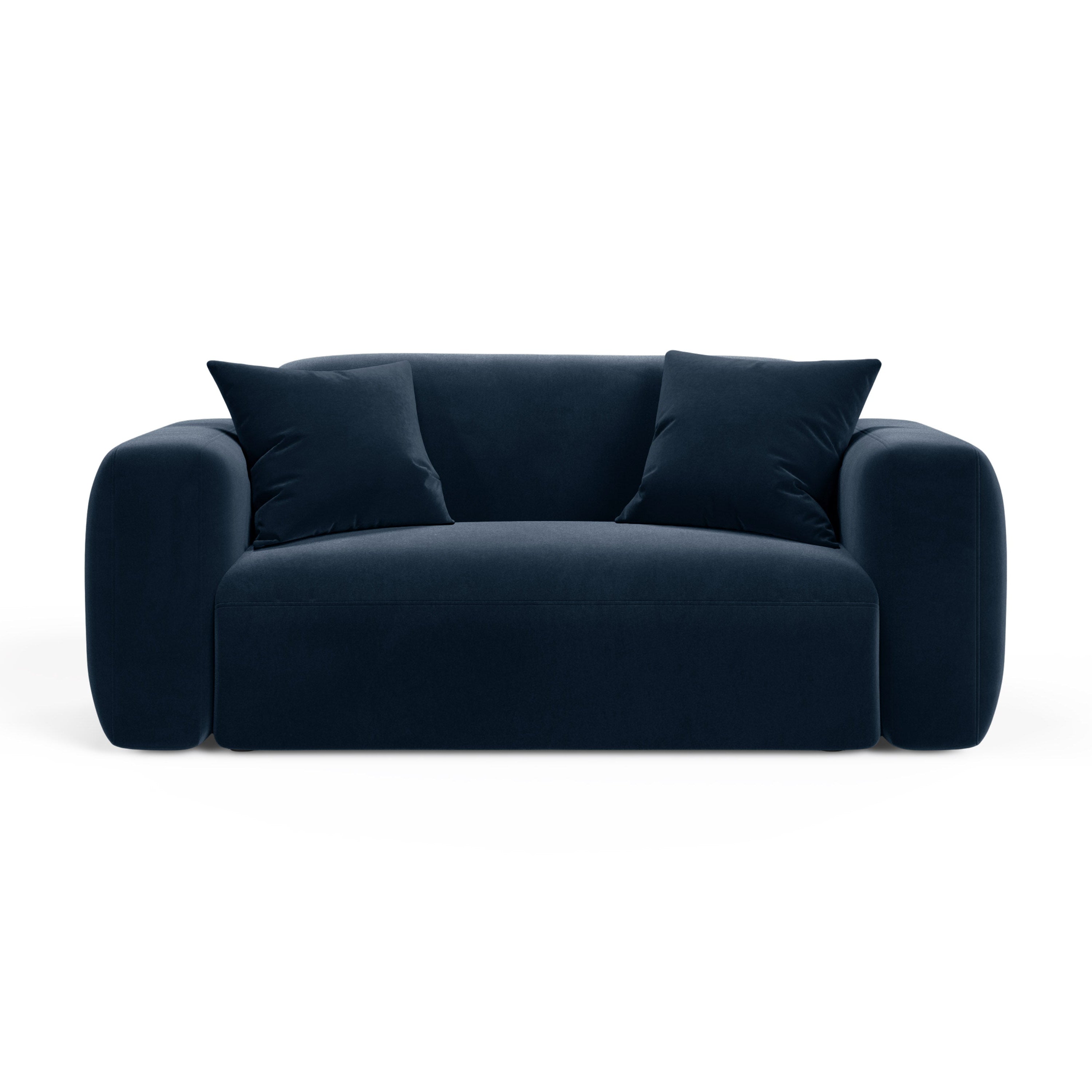 Samtsofa 2-sitzig STRINO marineblau