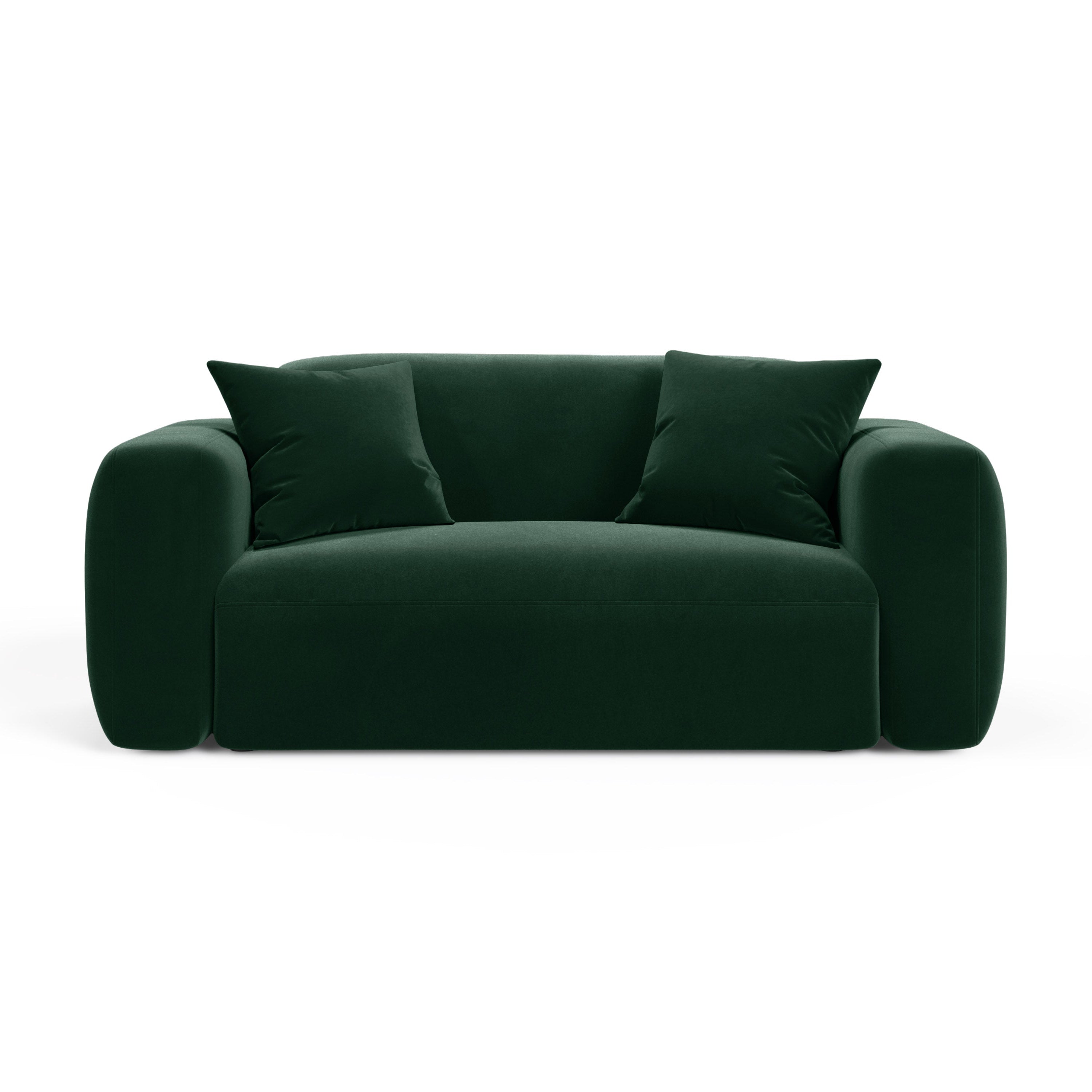 Sofa aus Samt für 2 Personen STRINO in Flaschengrün