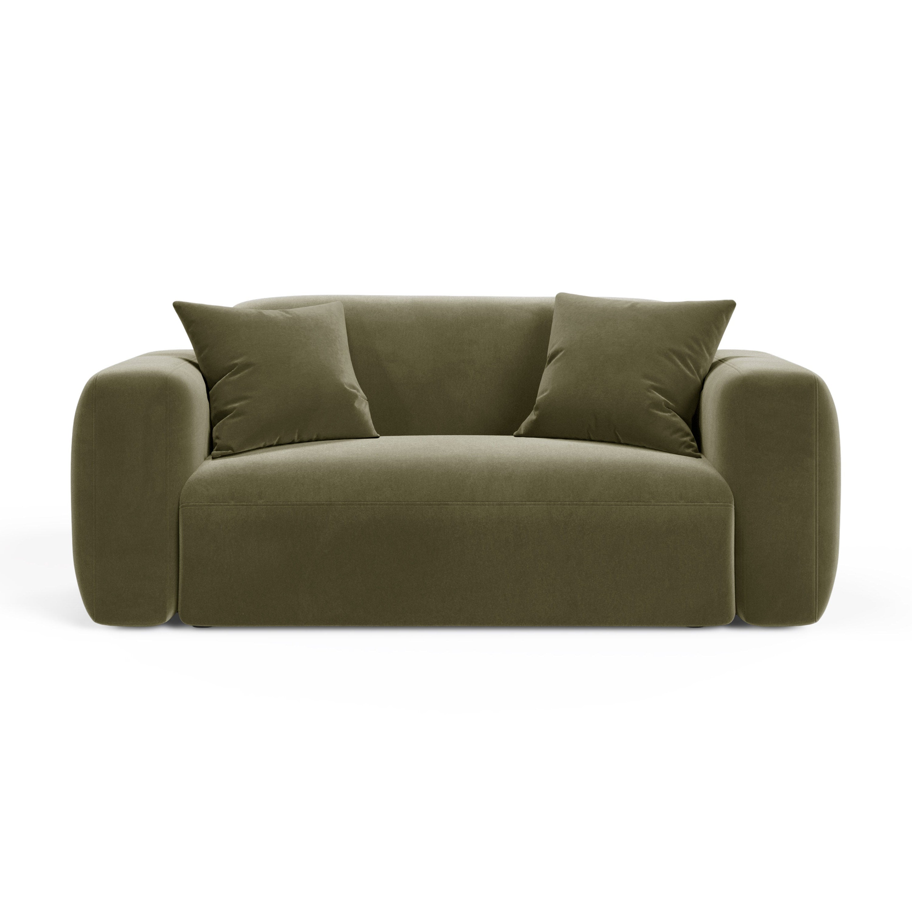 Samtsofa 2-sitzig STRINO grün