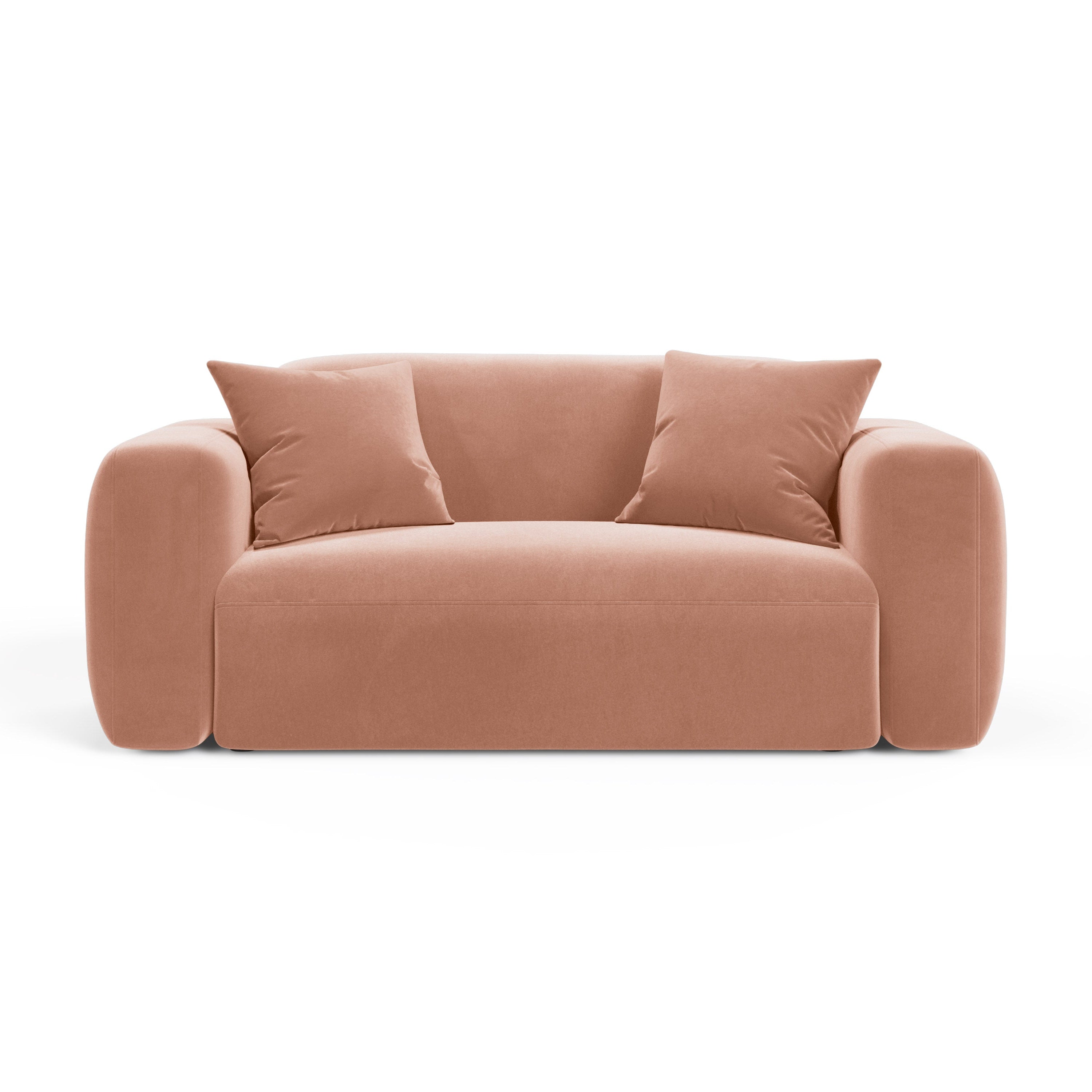 Samtsofa 2-sitzig STRINO rosa