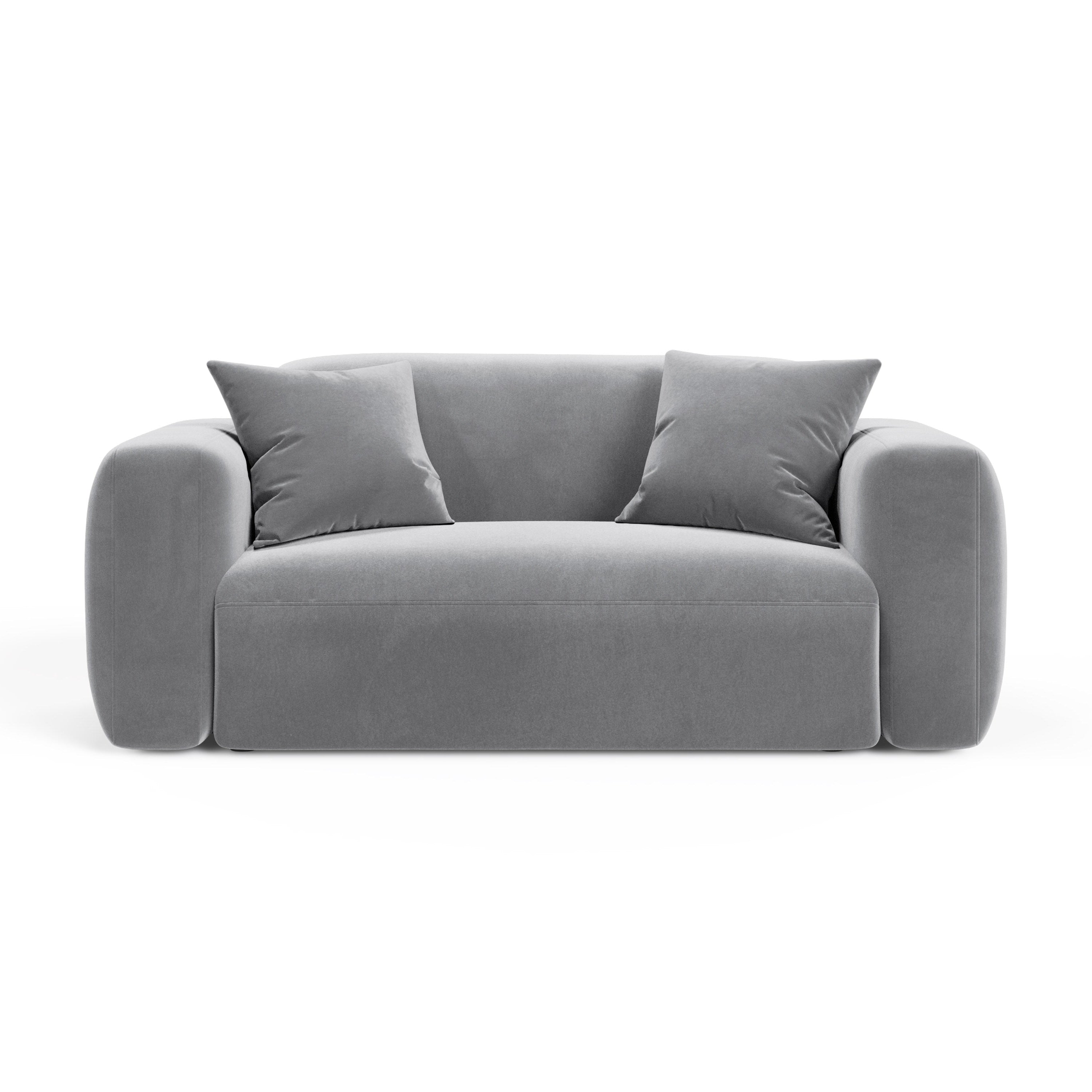 Sofa aus Samt 2-sitzig STRINO grau