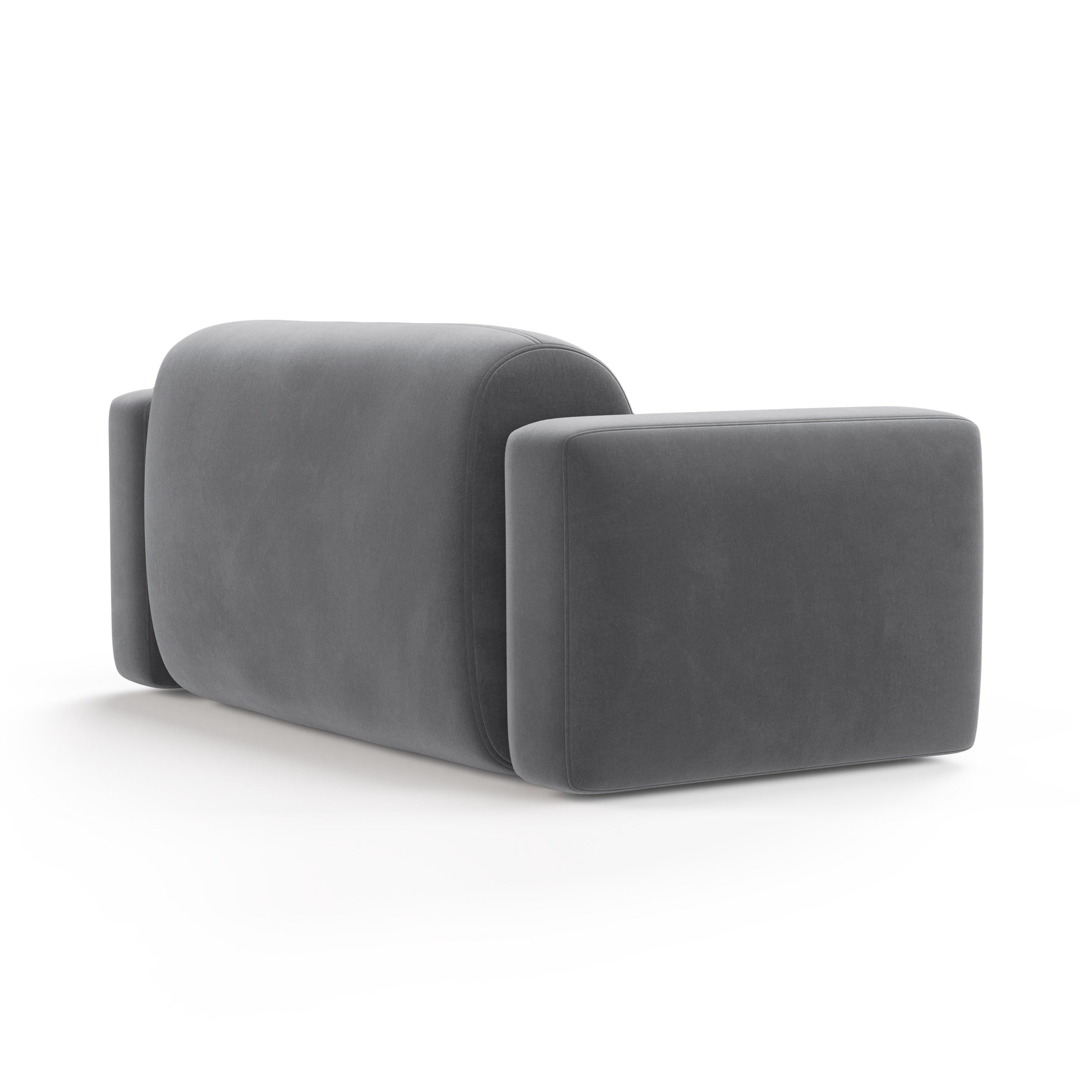 Sofa aus Samt 2-sitzig STRINO grau