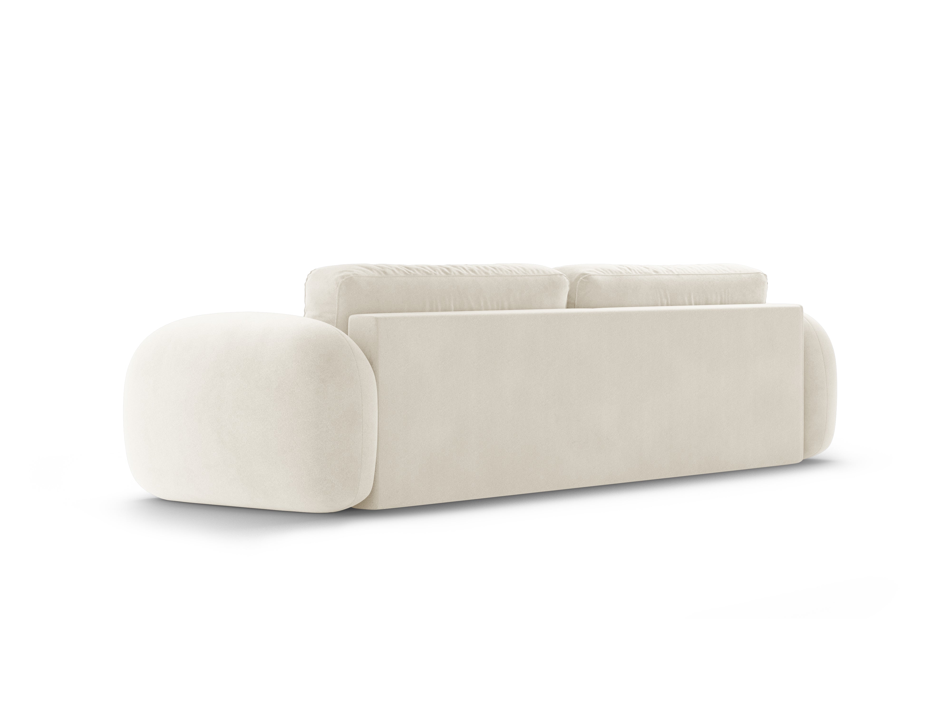 Sofa aus Samt mit Schlaf-Funktion 3-sitzig TONALE cremefarben