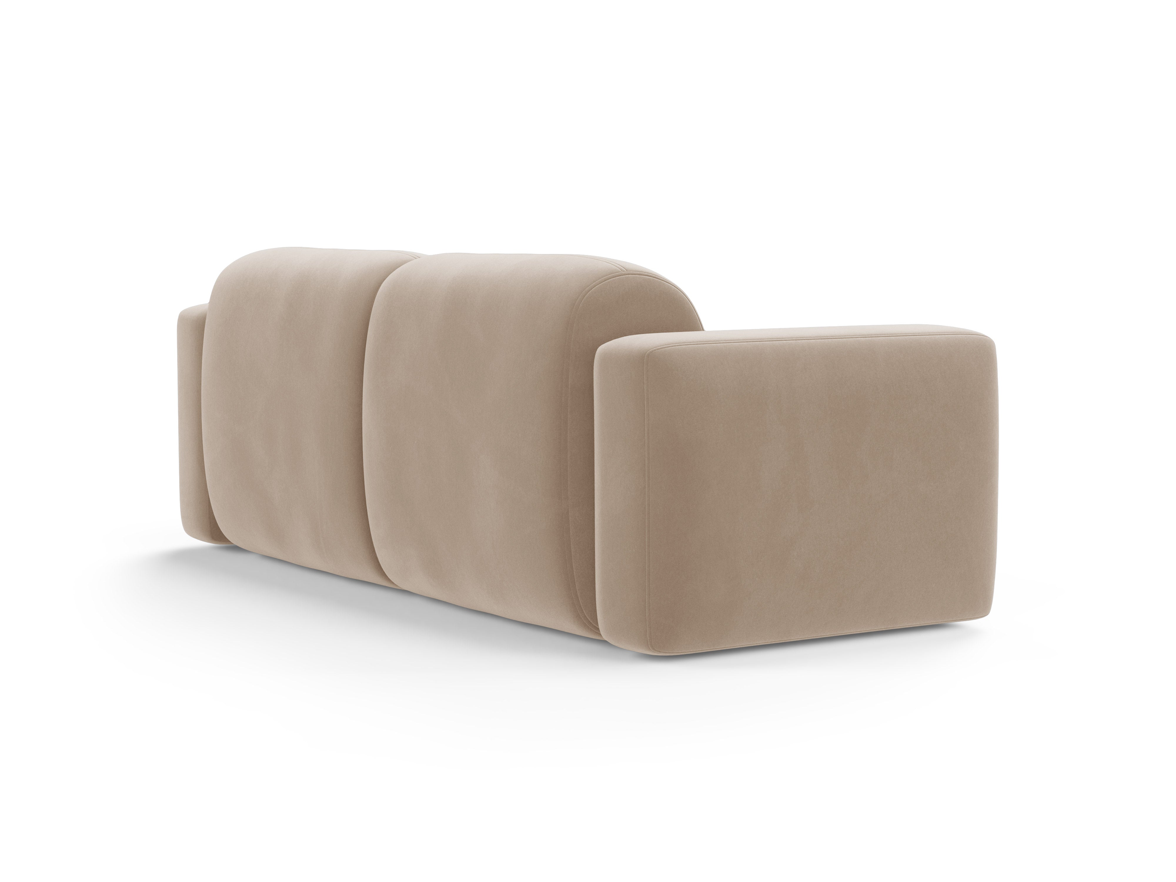 Sofa aus Samt 3-sitzig STRINO beige
