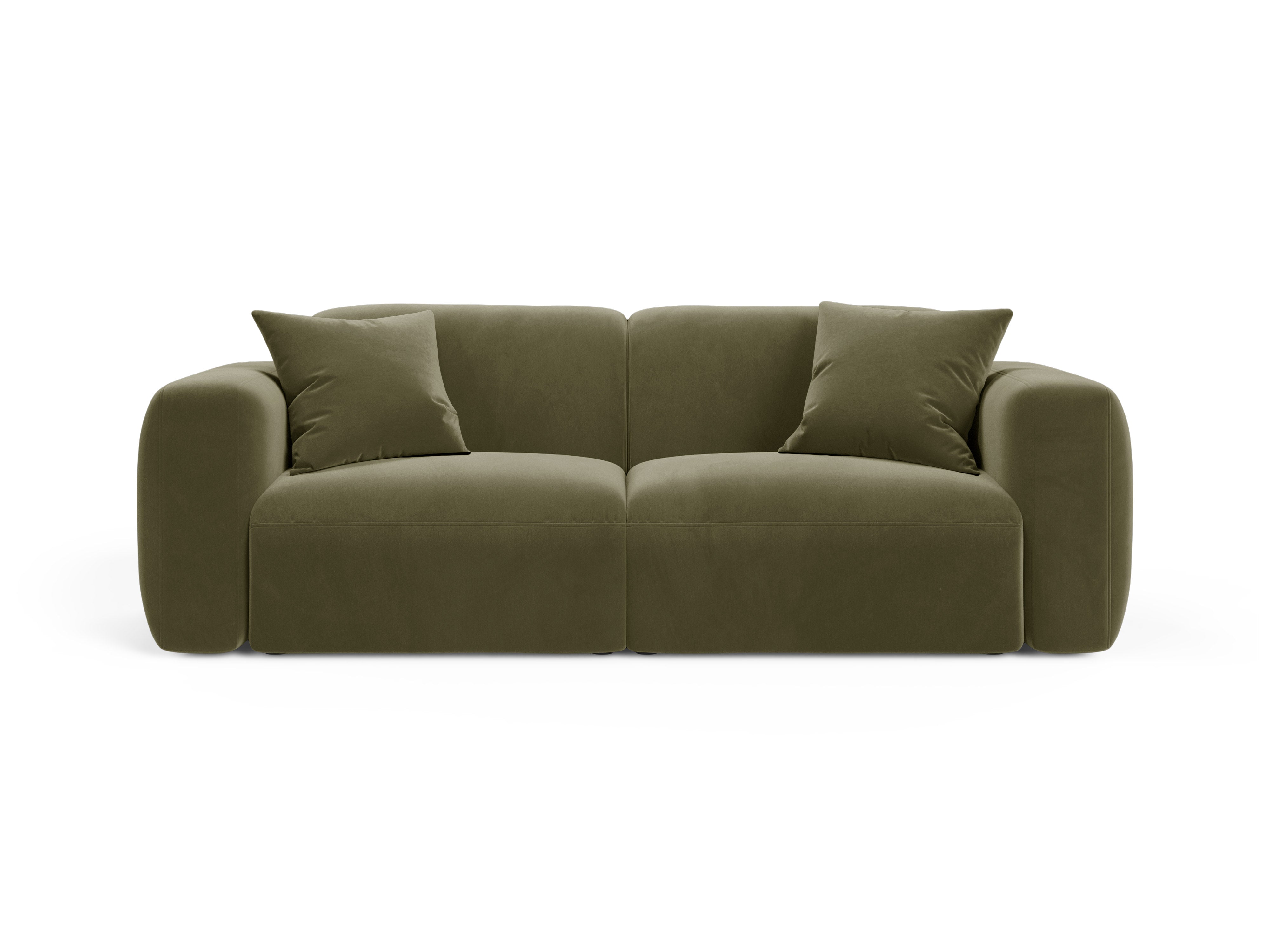 Sofa aus Samt 3-sitzig STRINO grün