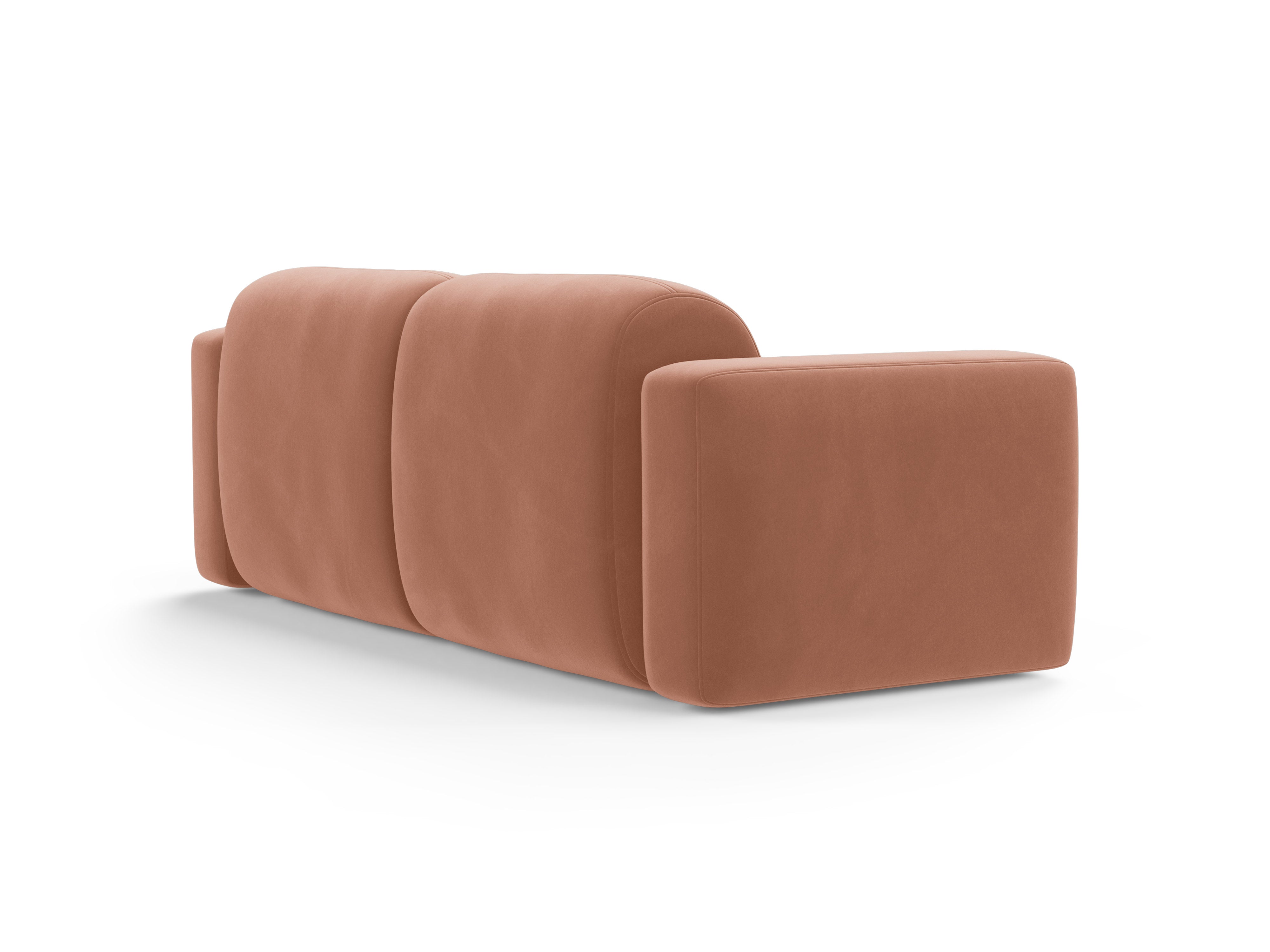 Sofa aus Samt 3-sitzig STRINO rosa