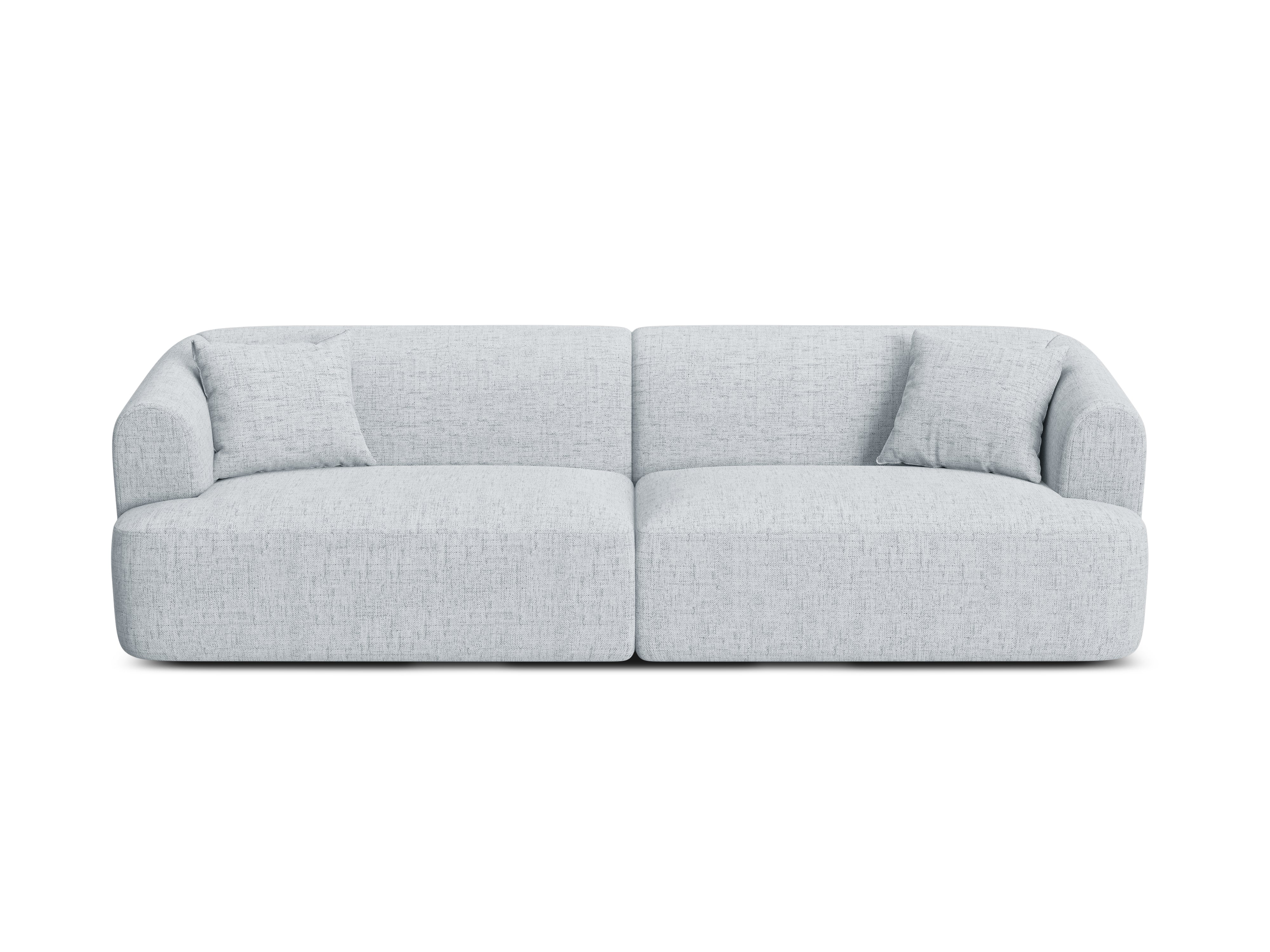 Sofa für 4 Personen CAMPI hellgrau Chenille