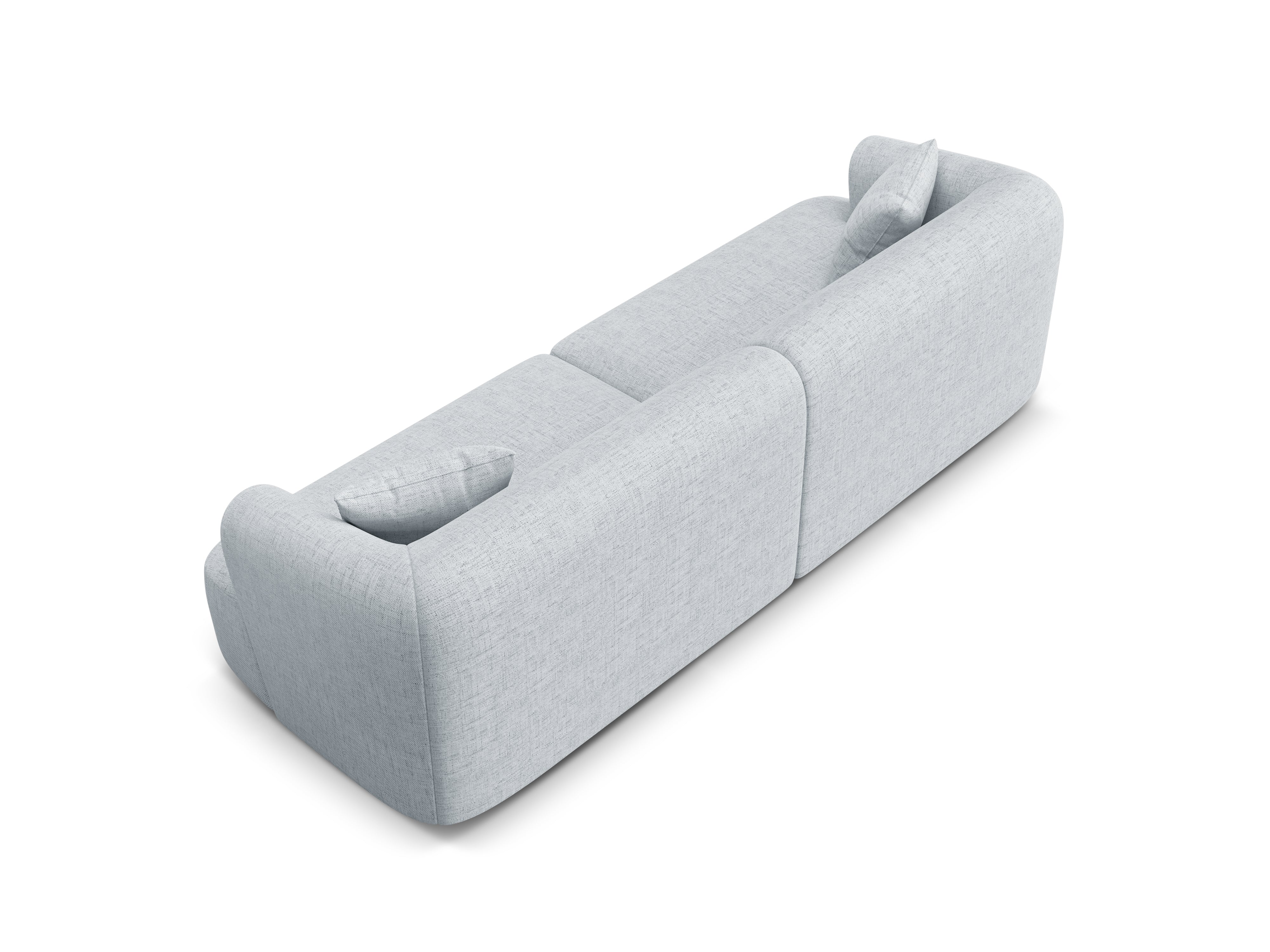 Sofa für 4 Personen CAMPI hellgrau Chenille