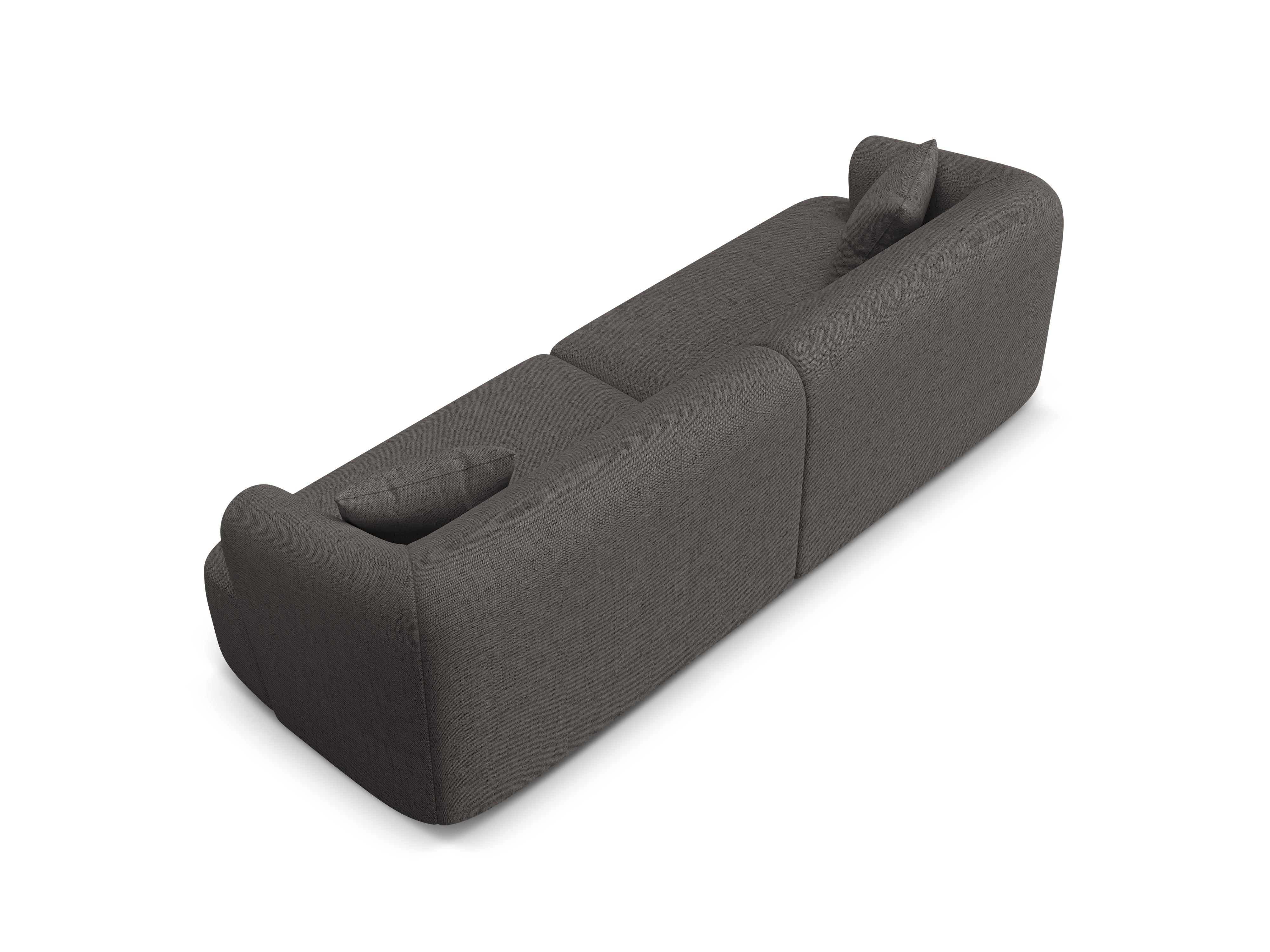 Sofa für 4 Personen CAMPI graues Chenille