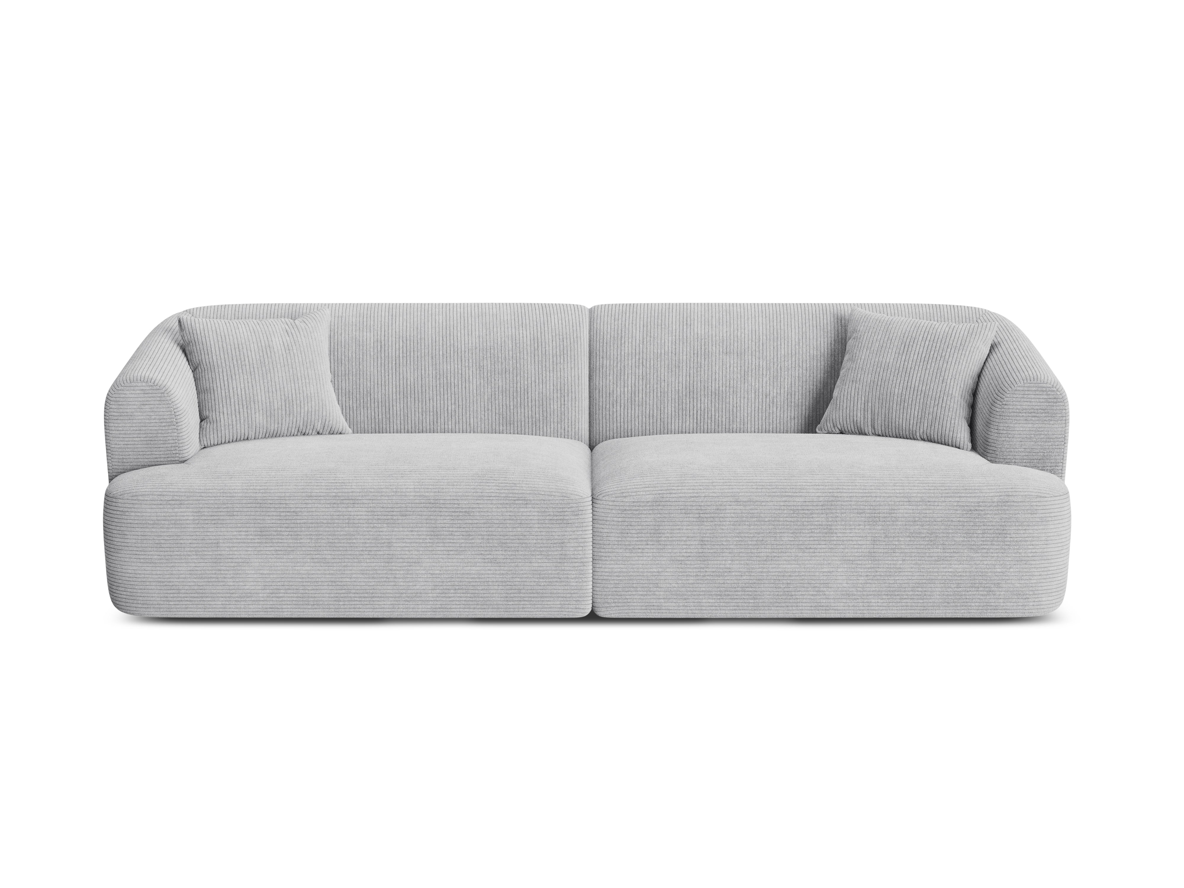 4-seater CAMPI light gray corduroy sofa