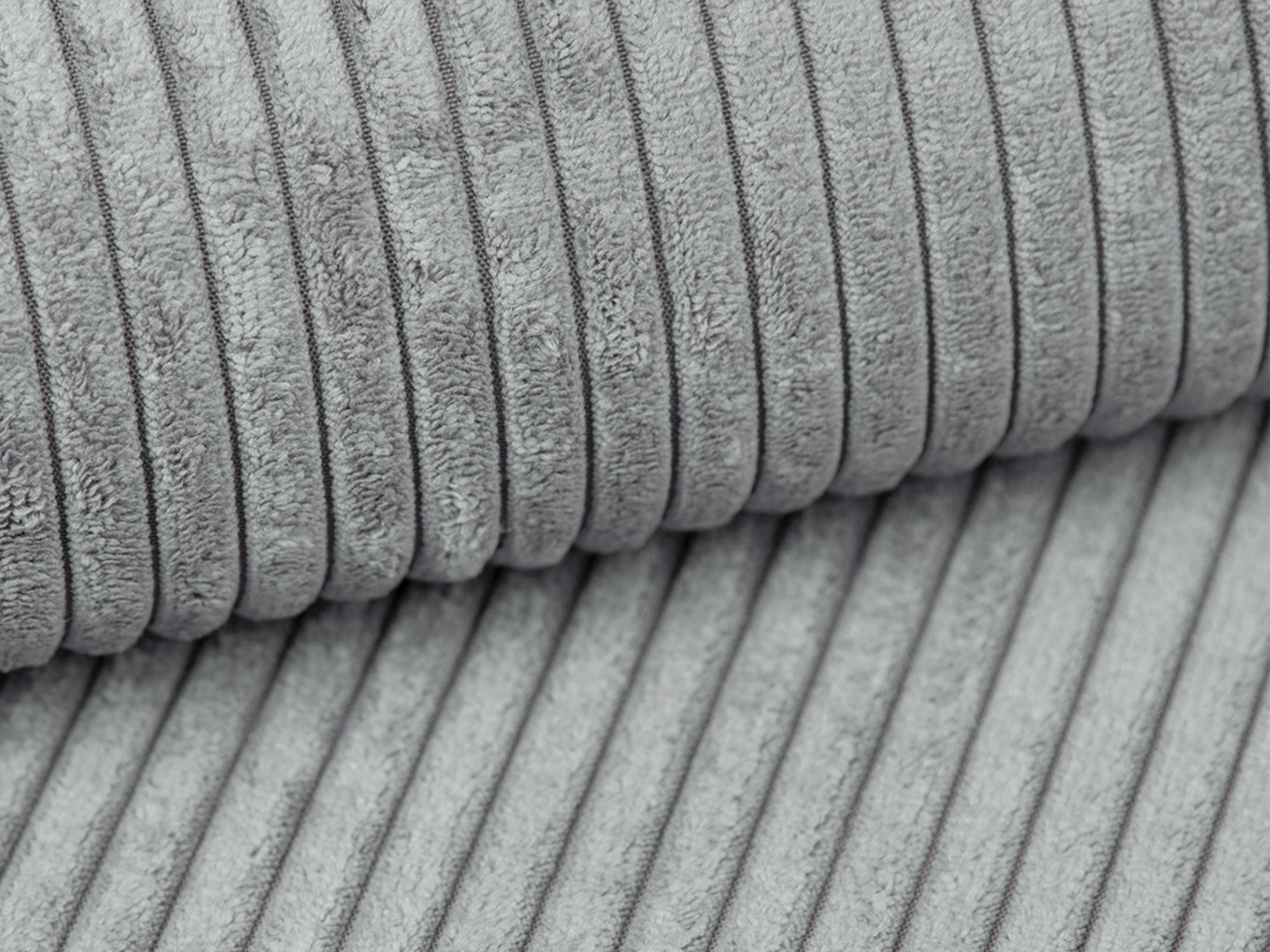 4-seater CAMPI light gray corduroy sofa