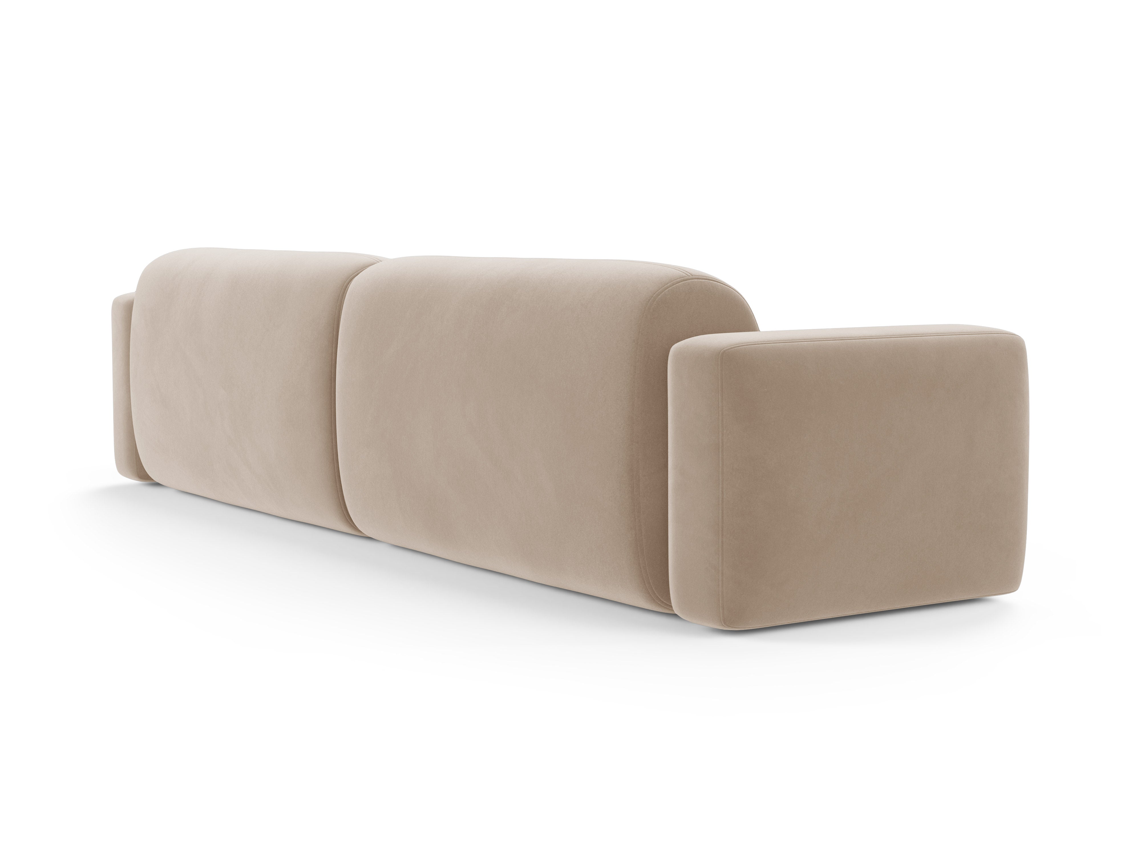 Sofa aus Samt für 4 Personen STRINO beige