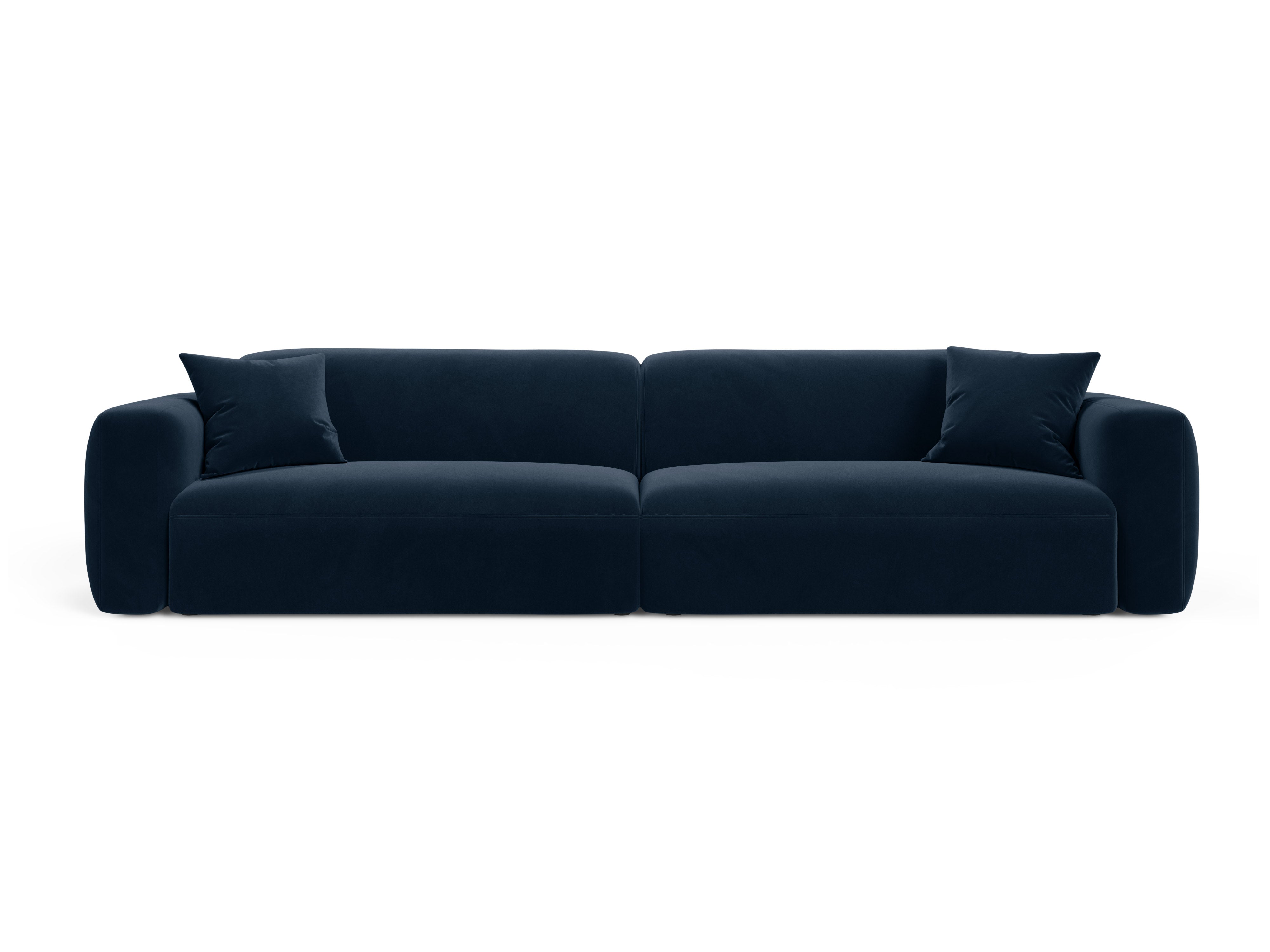 Samtsofa für 4 Personen STRINO in Marineblau