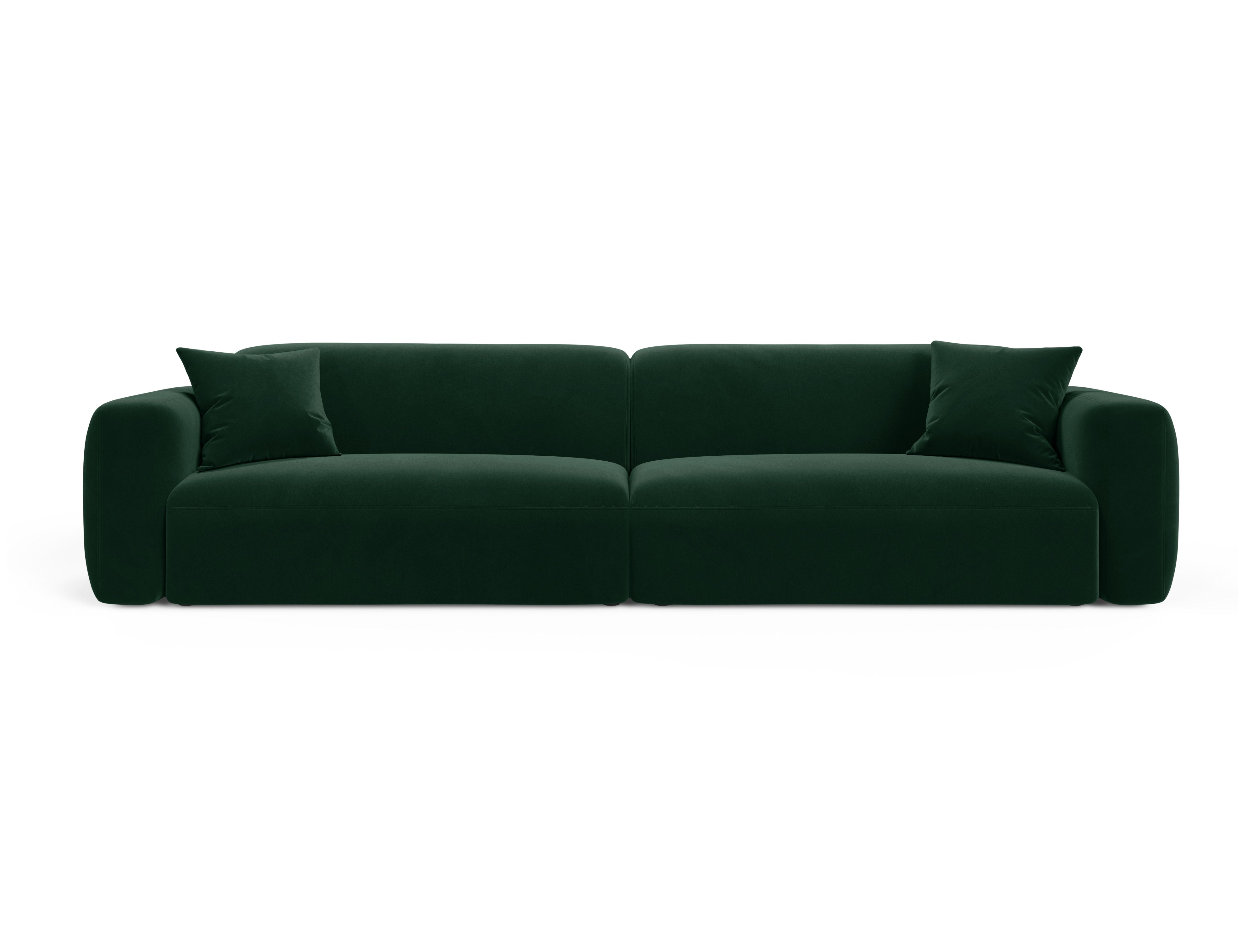 Sofa aus Samt für 4 Personen STRINO in Flaschengrün
