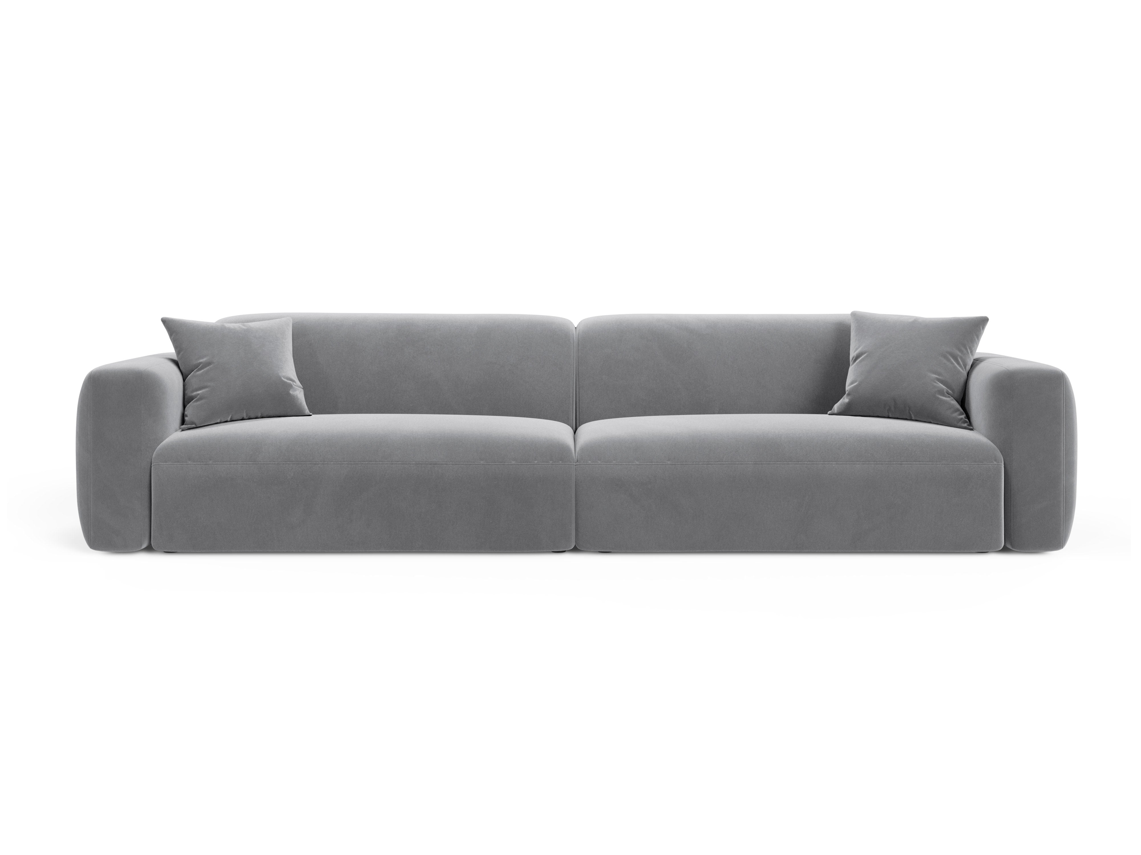 Sofa aus Samt für 4 Personen STRINO grau