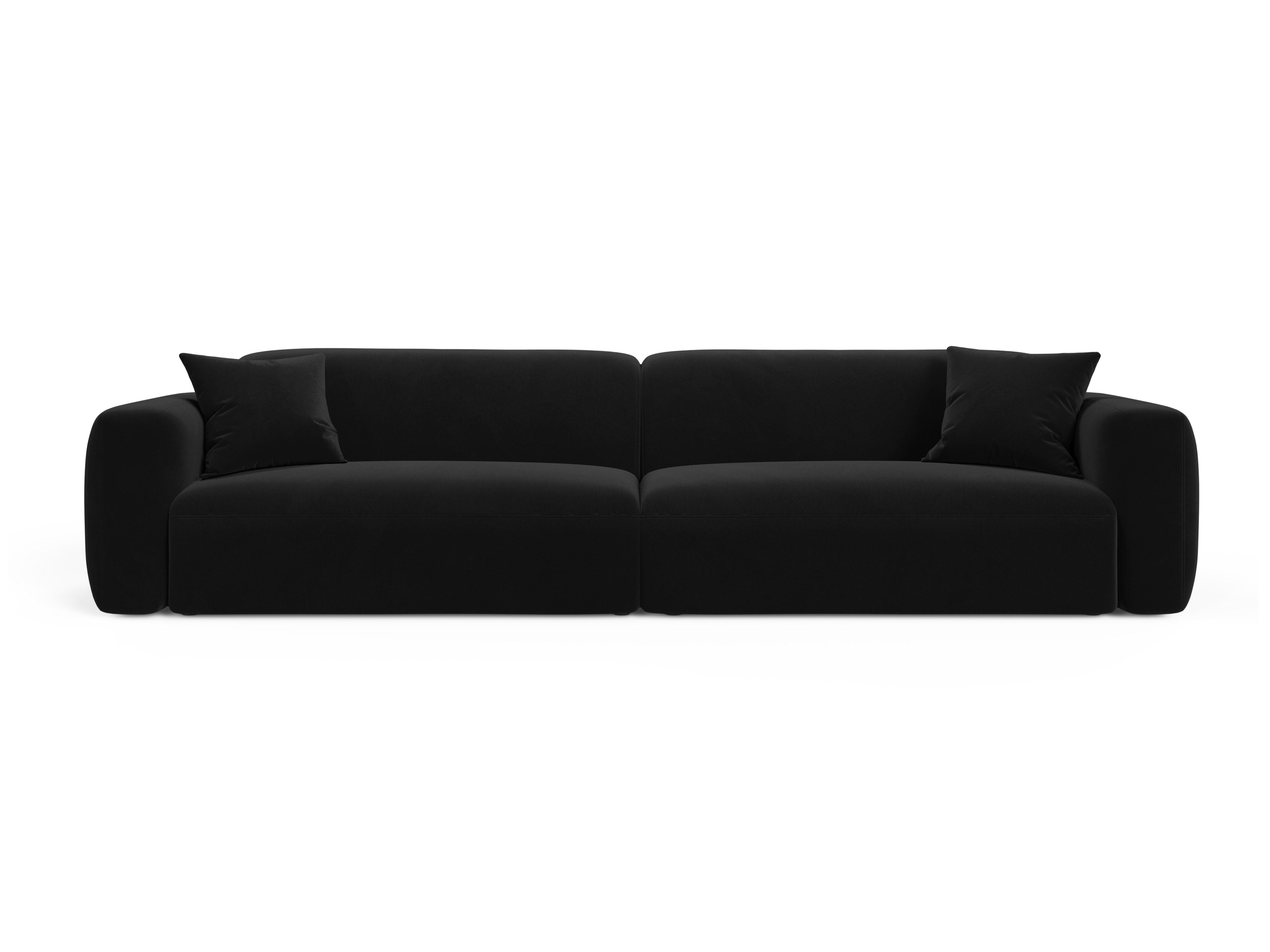 Sofa aus Samt für 4 Personen STRINO schwarz