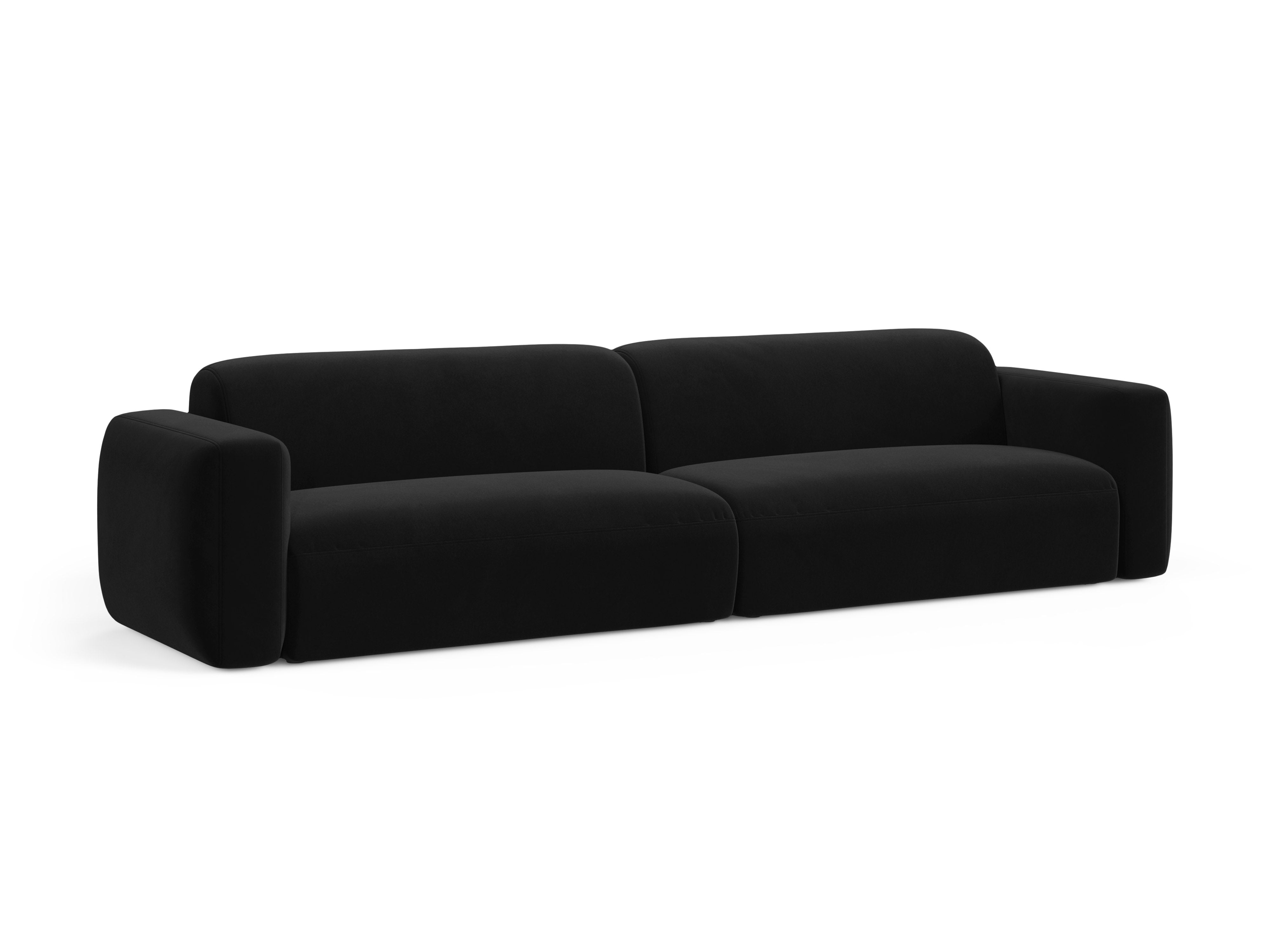 Sofa aus Samt für 4 Personen STRINO schwarz