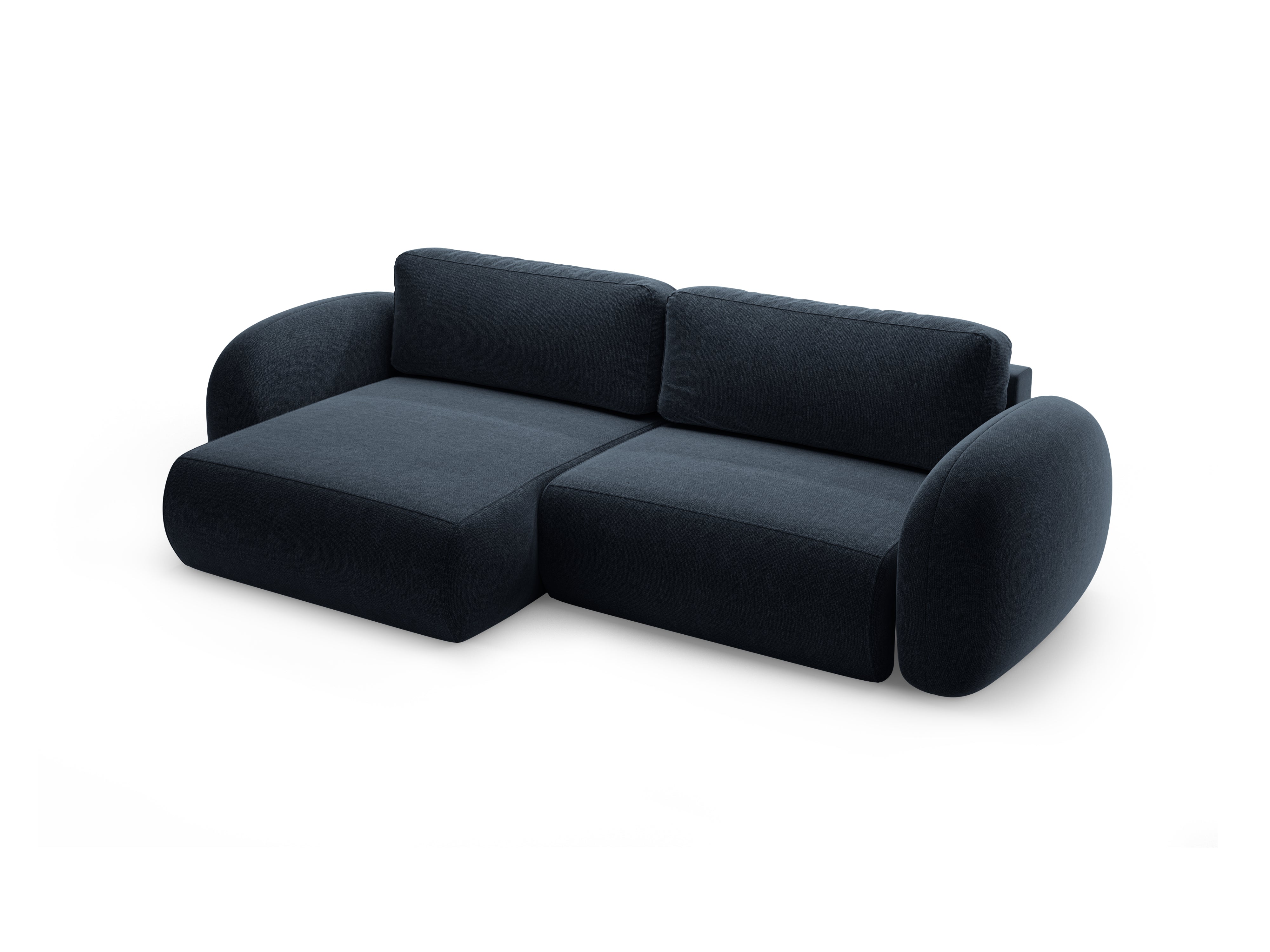 Universal corner sofa with sleeping function for 4 people TONALE navy blue