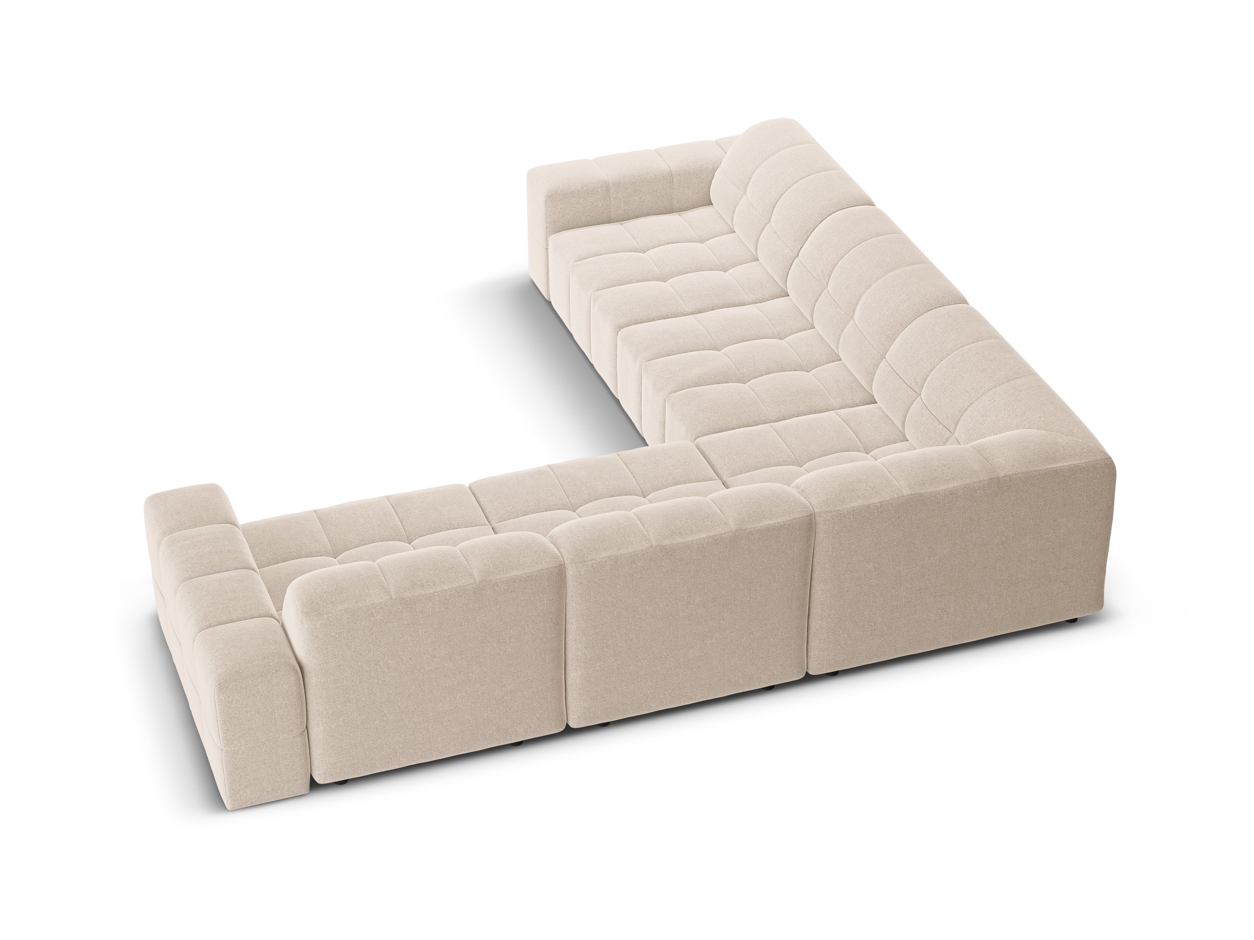 Symmetrical Corner Sofa CHICAGO Beige Chenille