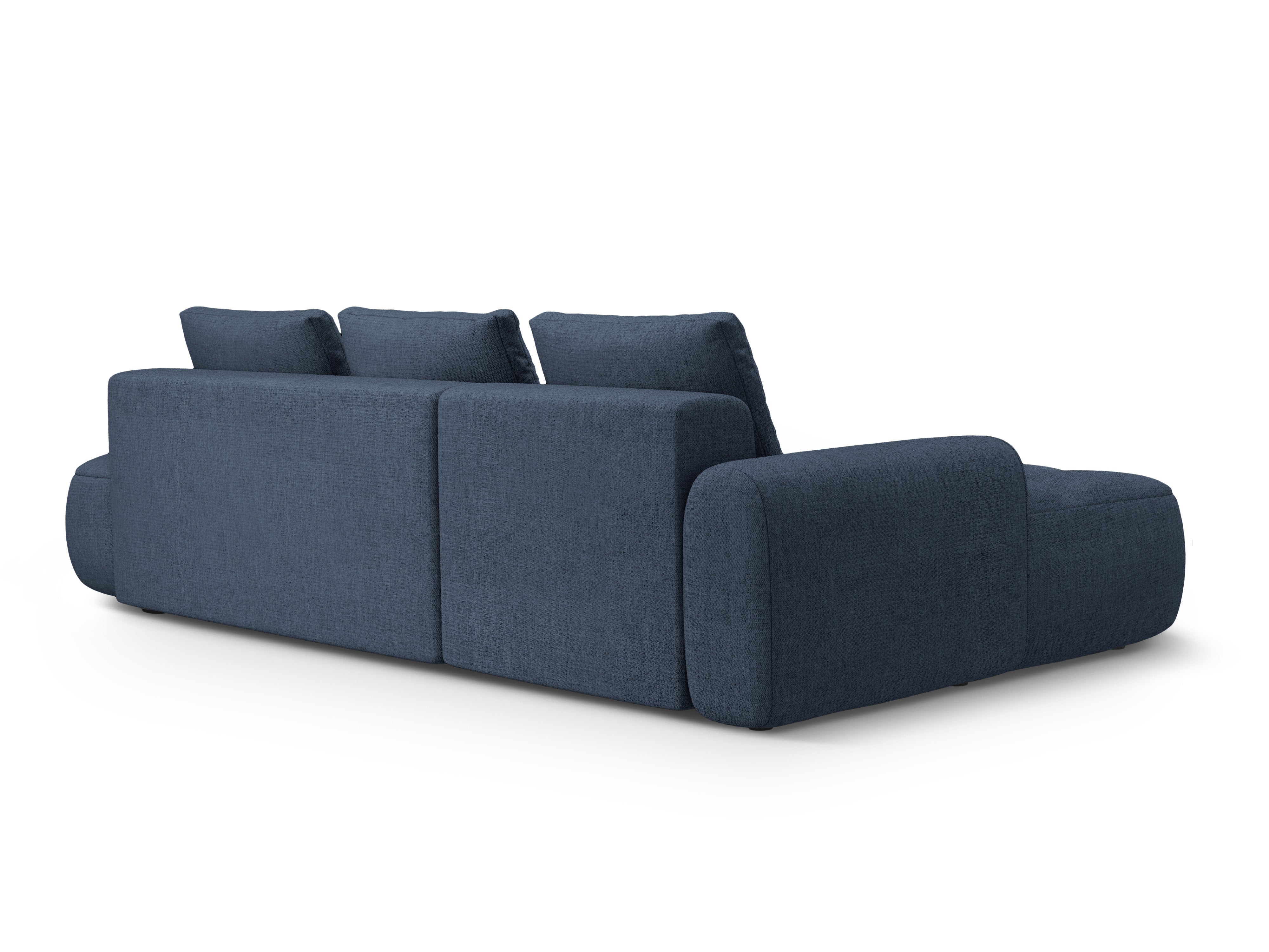 Left-sided corner sofa bed for 3 people LINZ blue