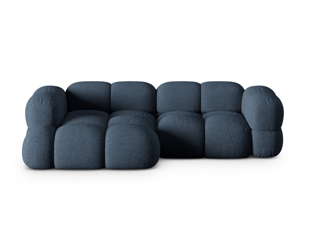 LORETTO blue left-facing 3-seater corner sofa