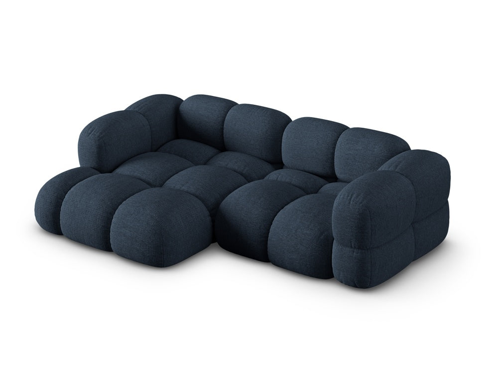 LORETTO blue left-facing 3-seater corner sofa