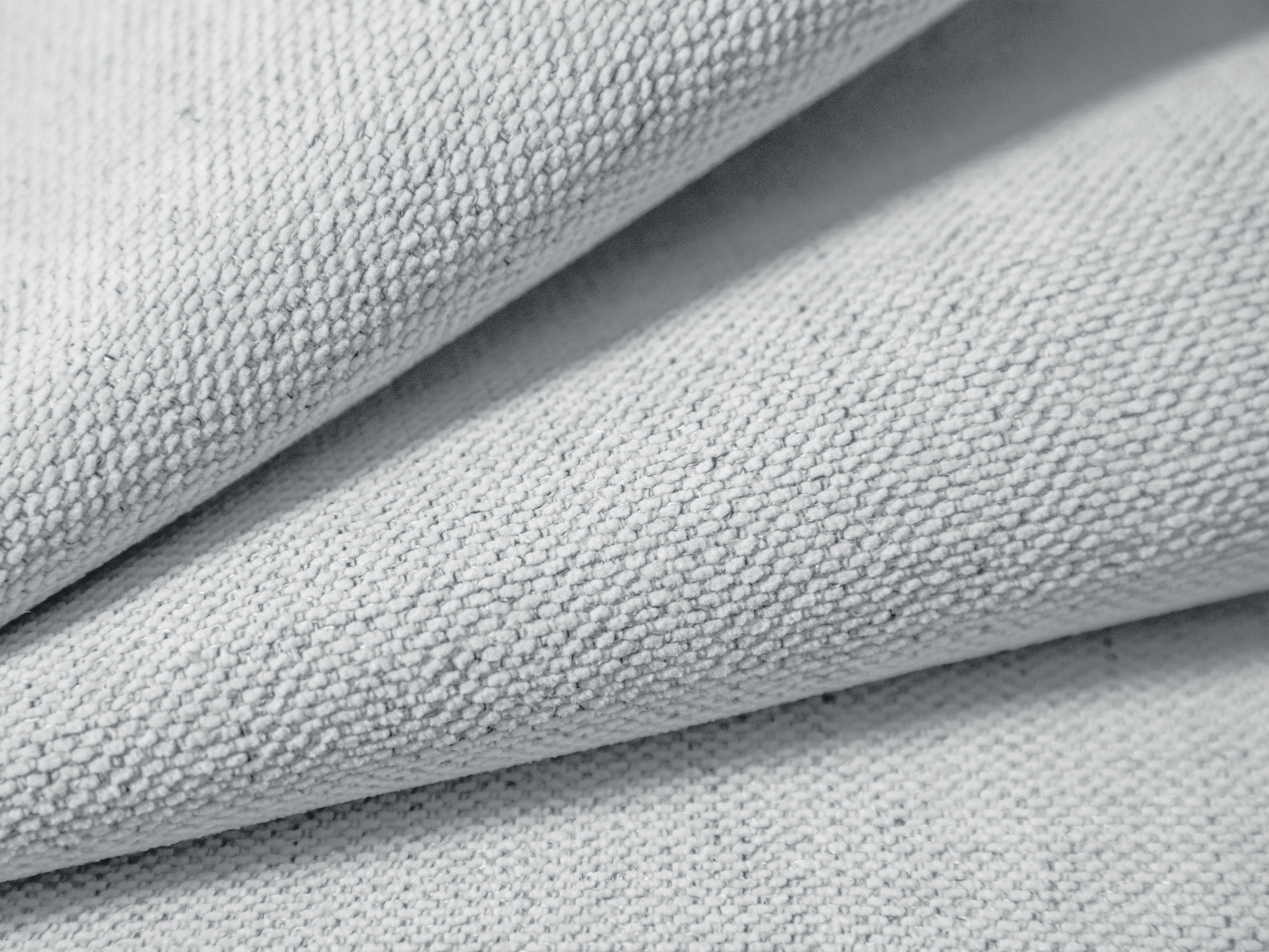 Left-sided 4-seater sofa CAMPI light gray chenille