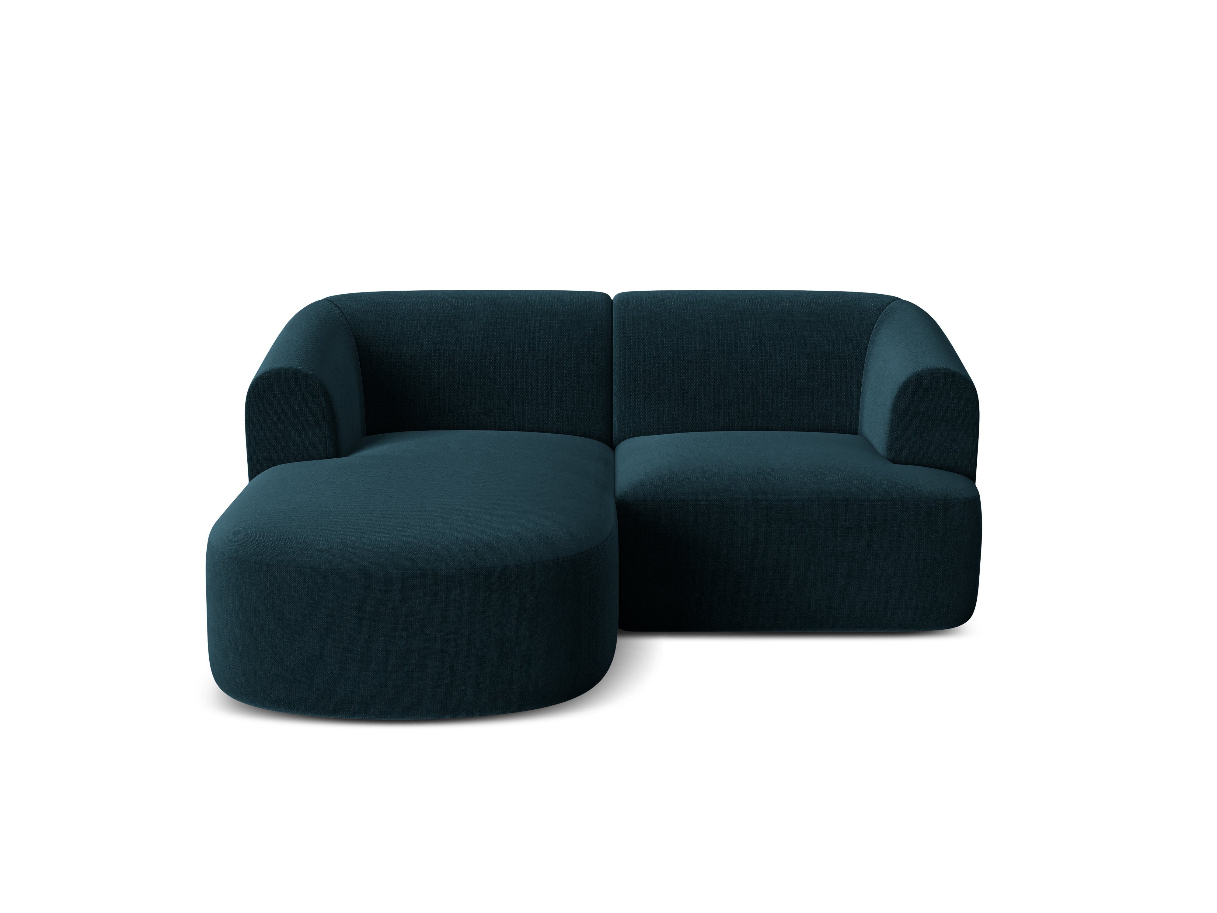 Left-facing velvet corner sofa for 3 people CAMPI petrol