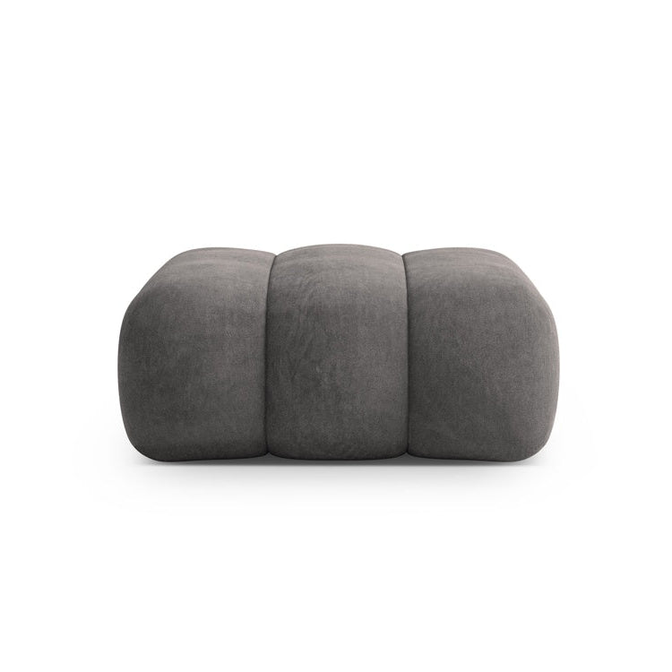 Velvet pouf KOGE dark gray