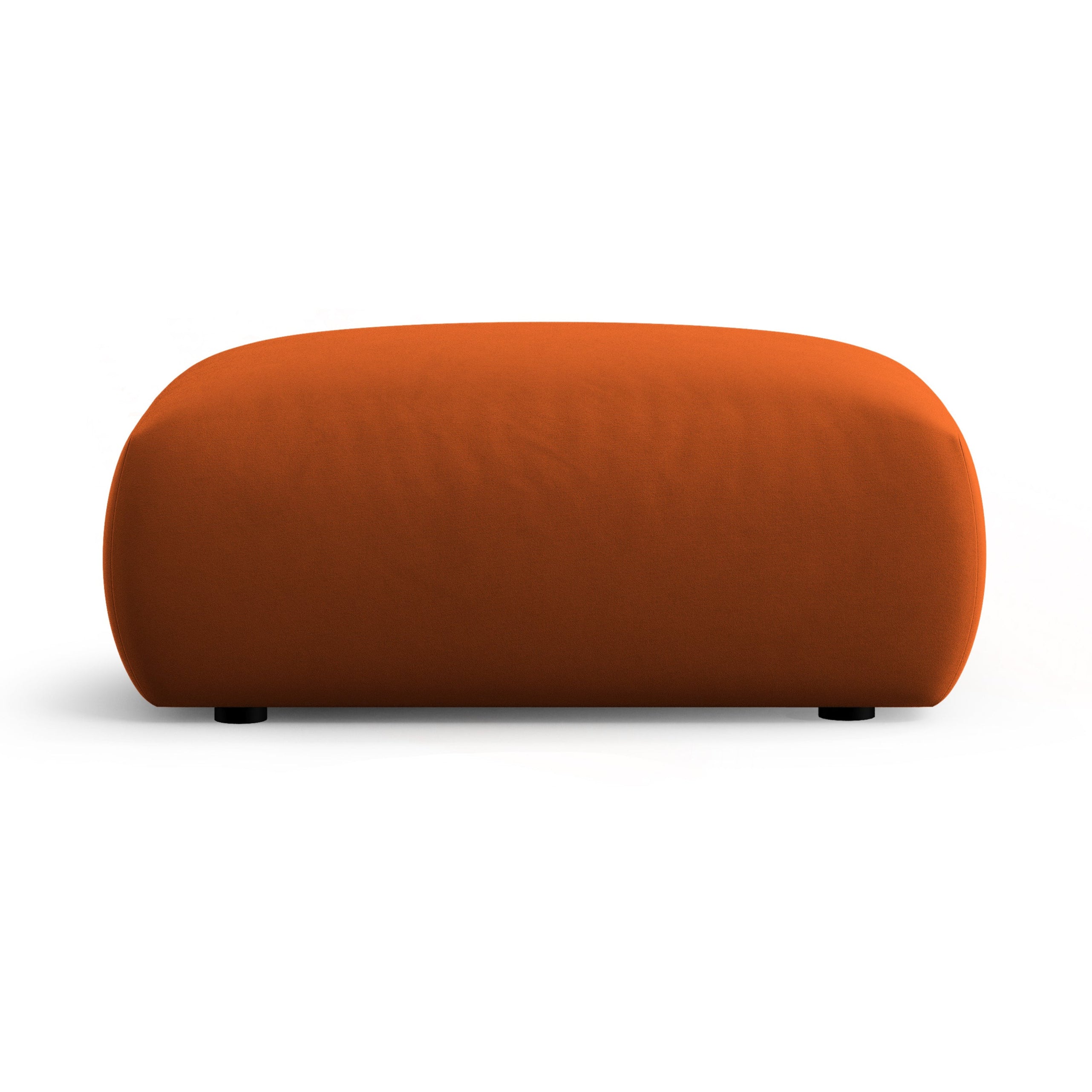 MATERA Samt-Pouf Ziegelrot