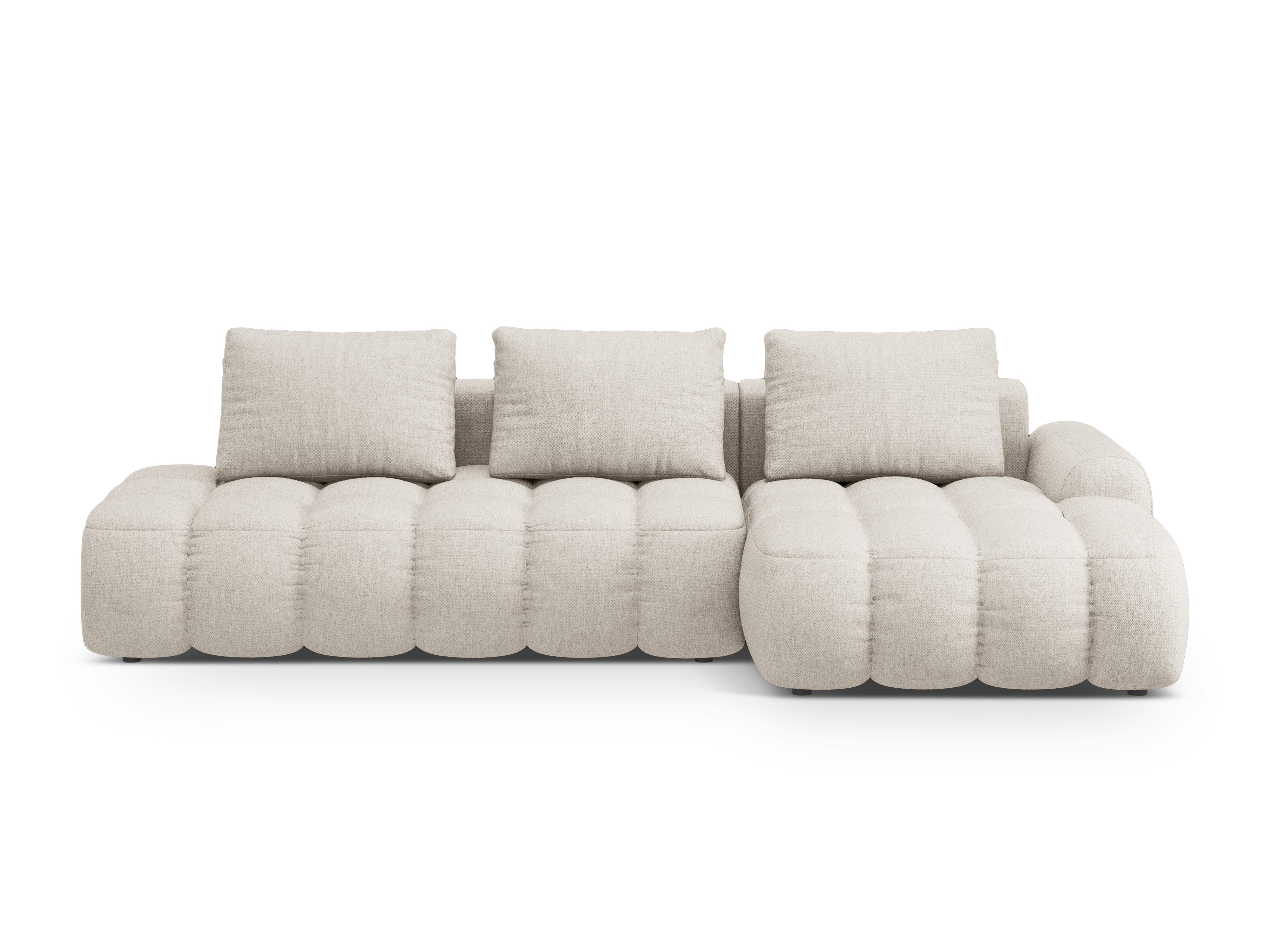 Rechtsseitige Schlafcouch 3-Sitzer LINZ creme