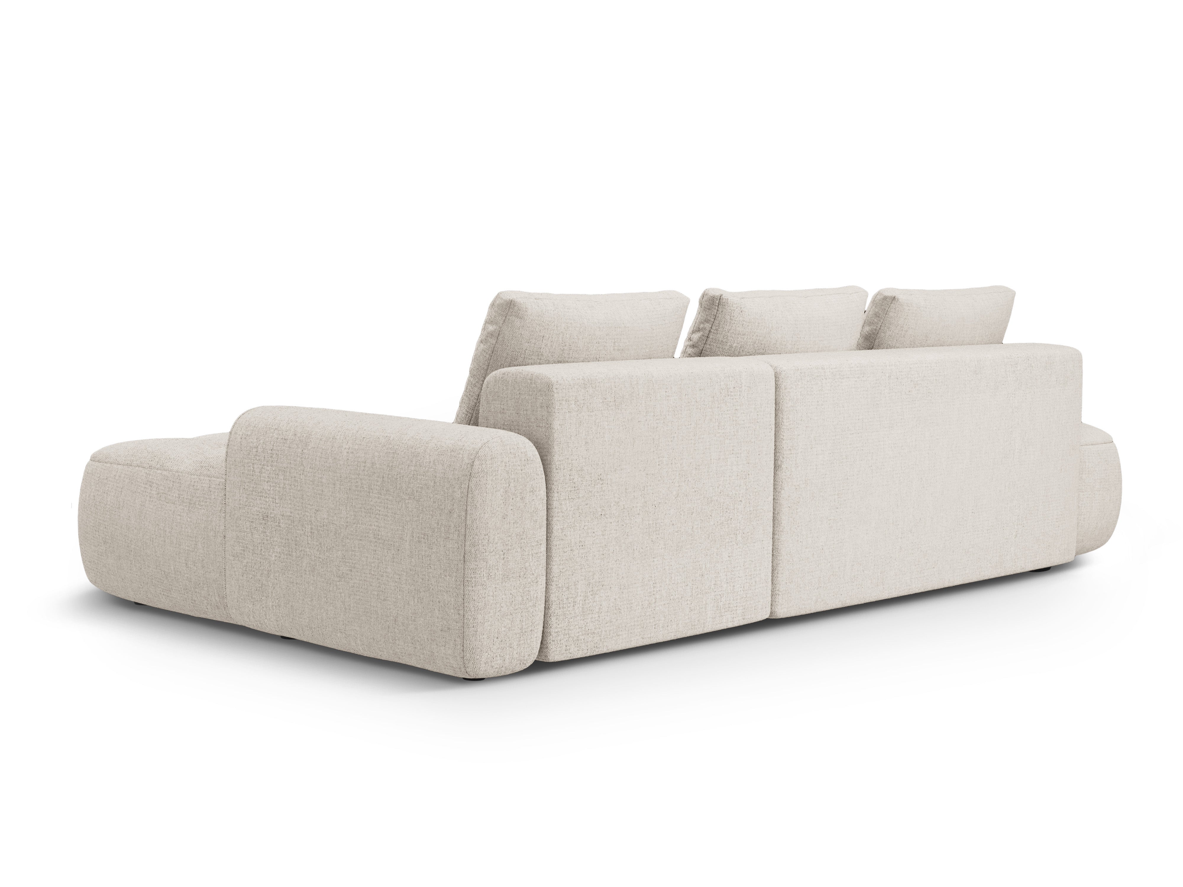 Rechtsseitige Schlafcouch 3-Sitzer LINZ creme