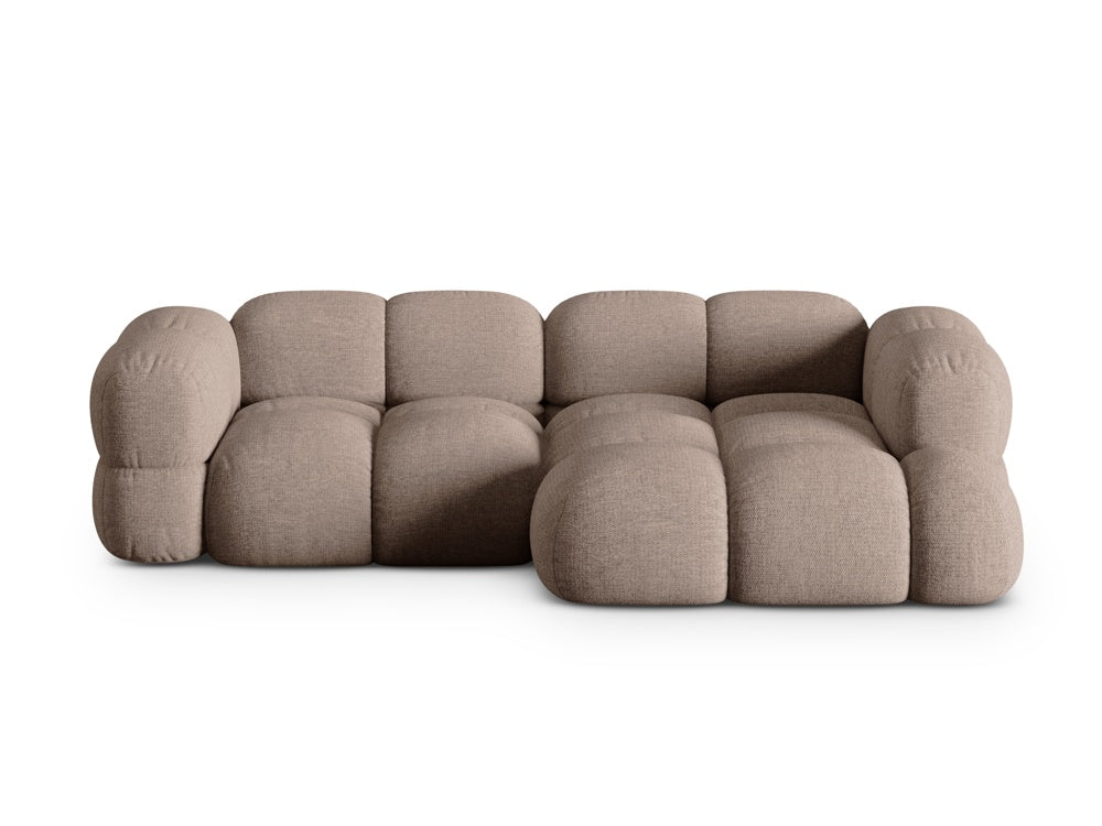 3-sitziges Ecksofa rechts LORETTO cappuccino