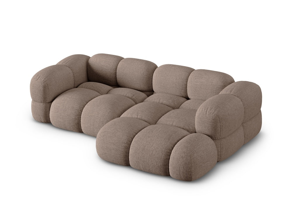 3-sitziges Ecksofa rechts LORETTO cappuccino