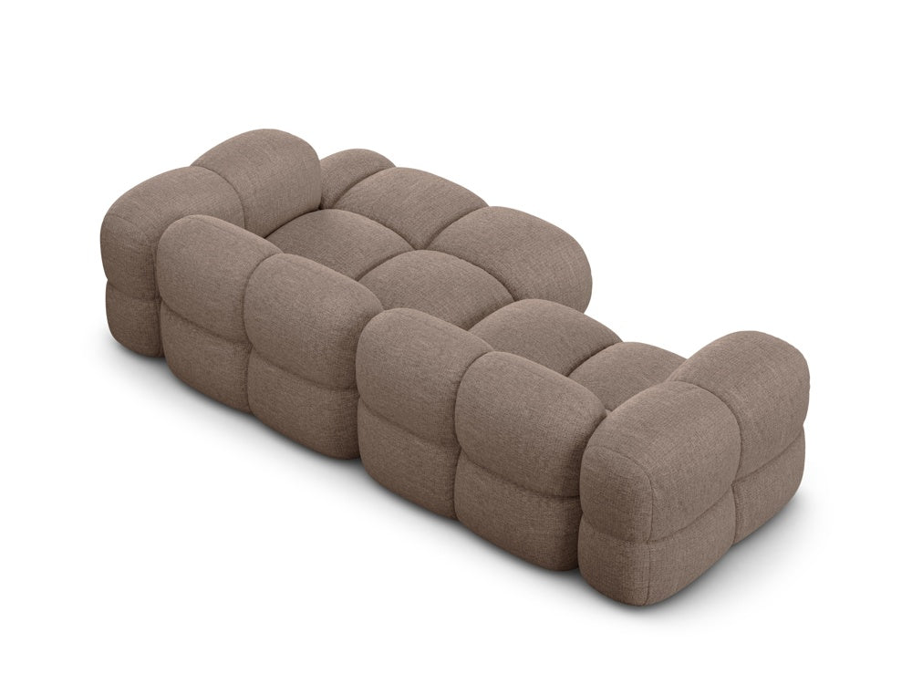 3-sitziges Ecksofa rechts LORETTO cappuccino
