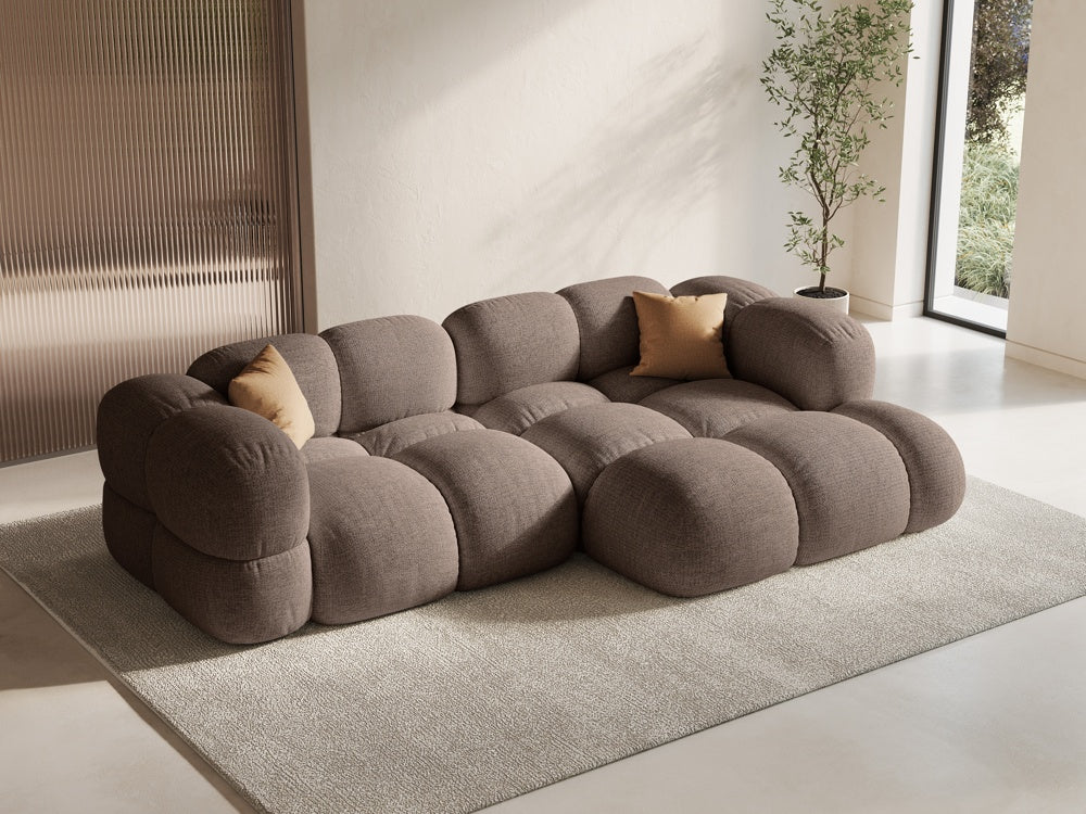 3-sitziges Ecksofa rechts LORETTO cappuccino