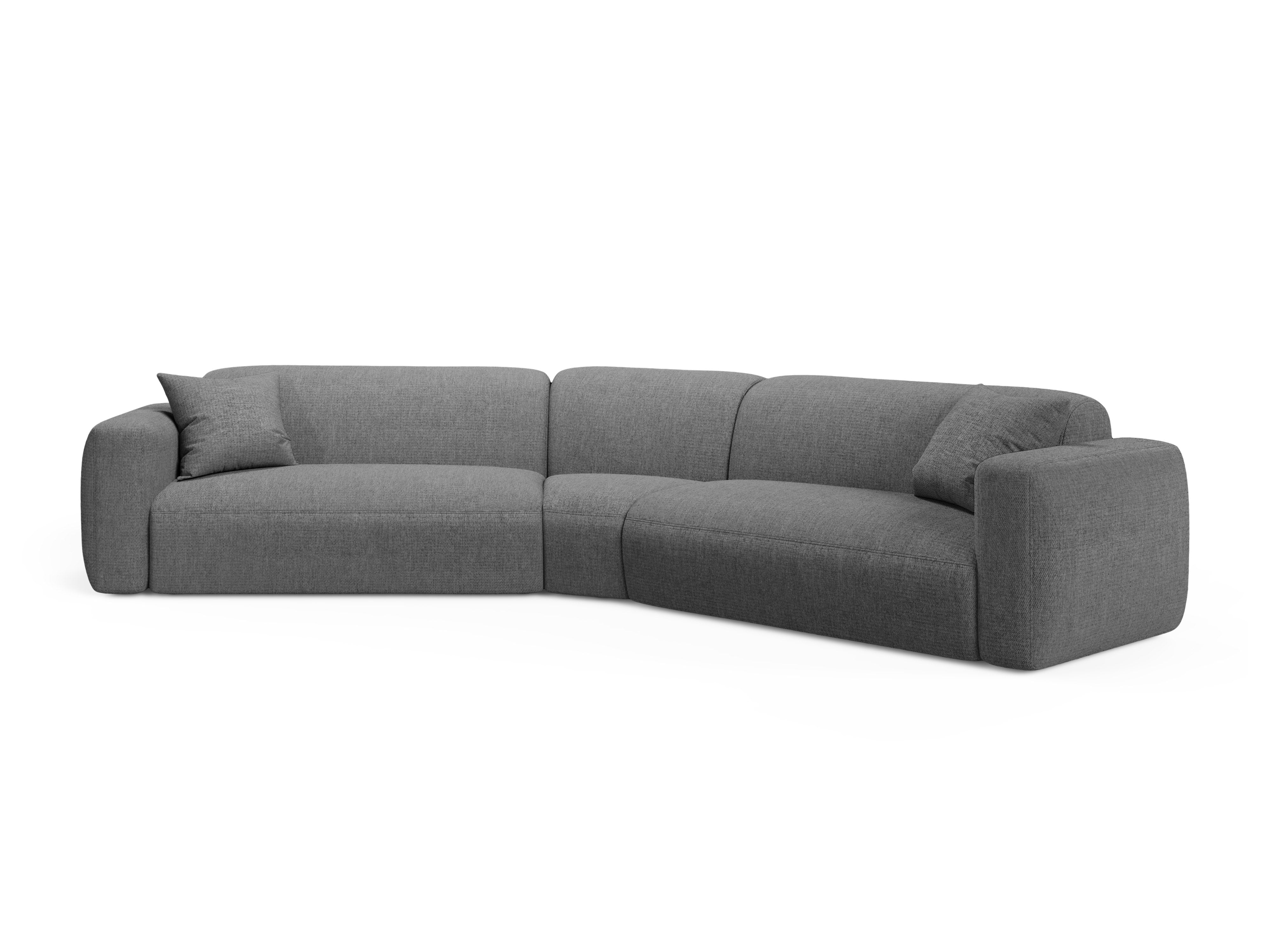 Symmetrische Eckcouch STRINO graues Chenille