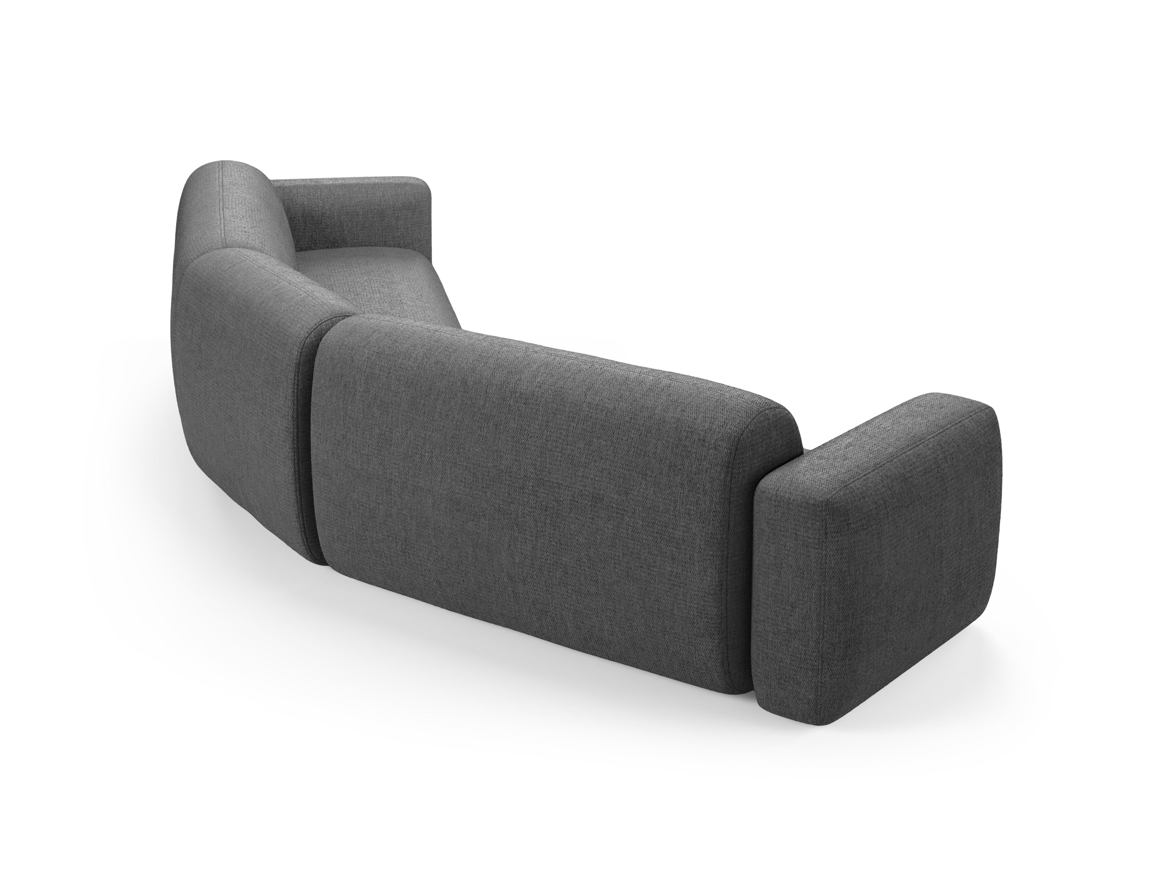 Symmetrische Eckcouch STRINO graues Chenille