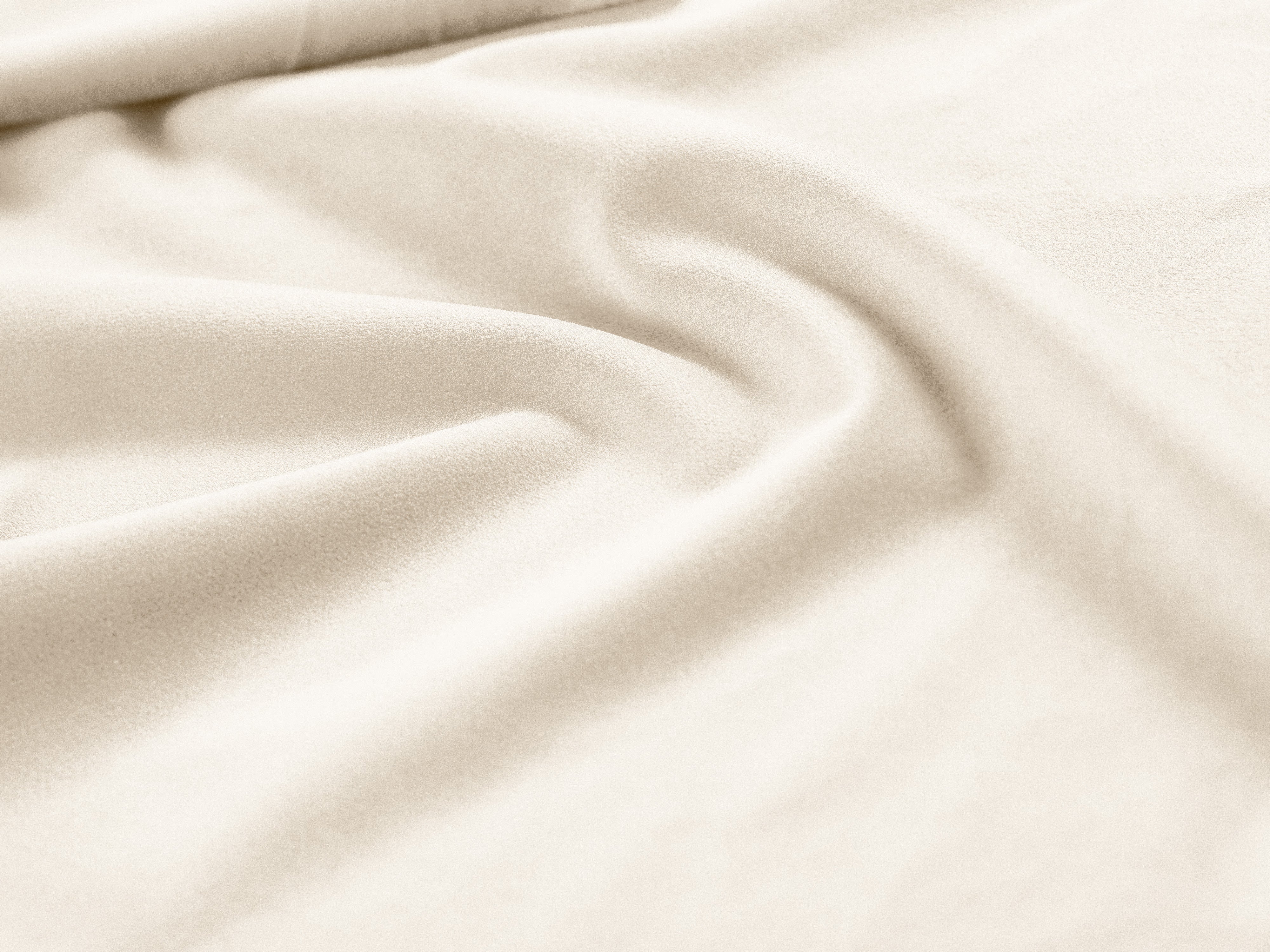 Velvet Corner Sofa for 6 People Right-Hand Side VIENNA Beige with Gold Base