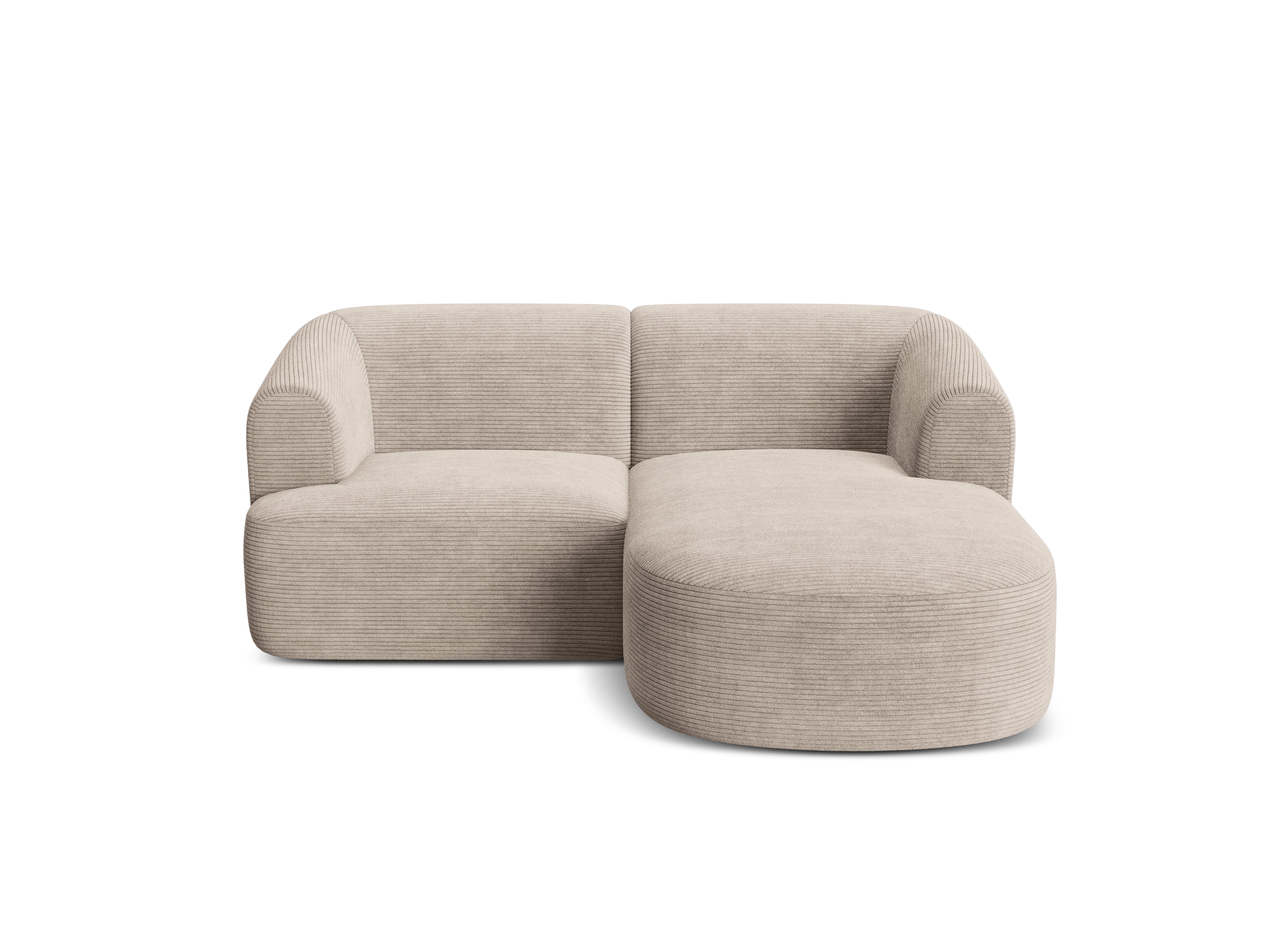 Right-facing 3-seater sofa CAMPI beige corduroy