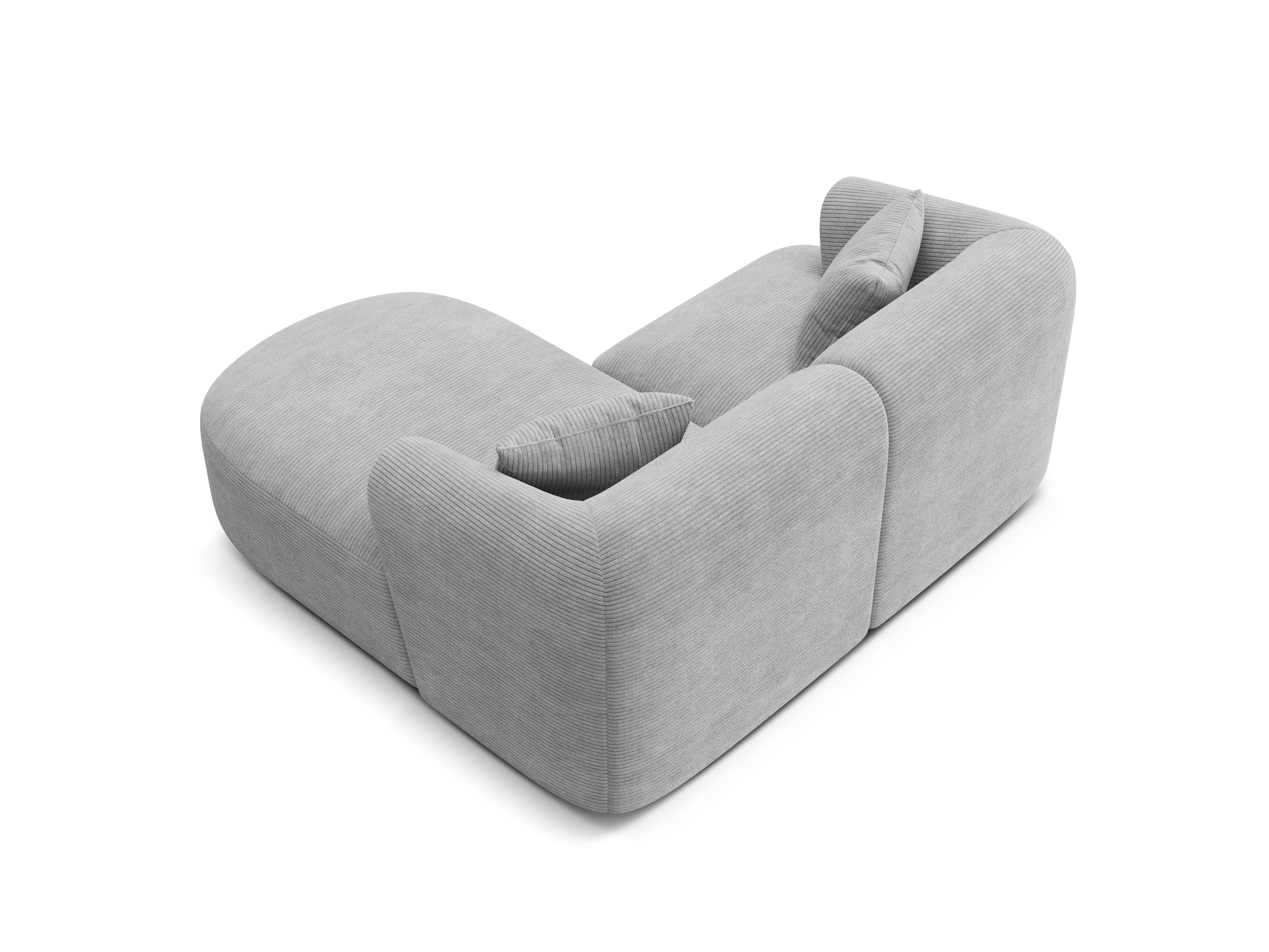 Right-facing 3-seater sofa CAMPI light gray corduroy