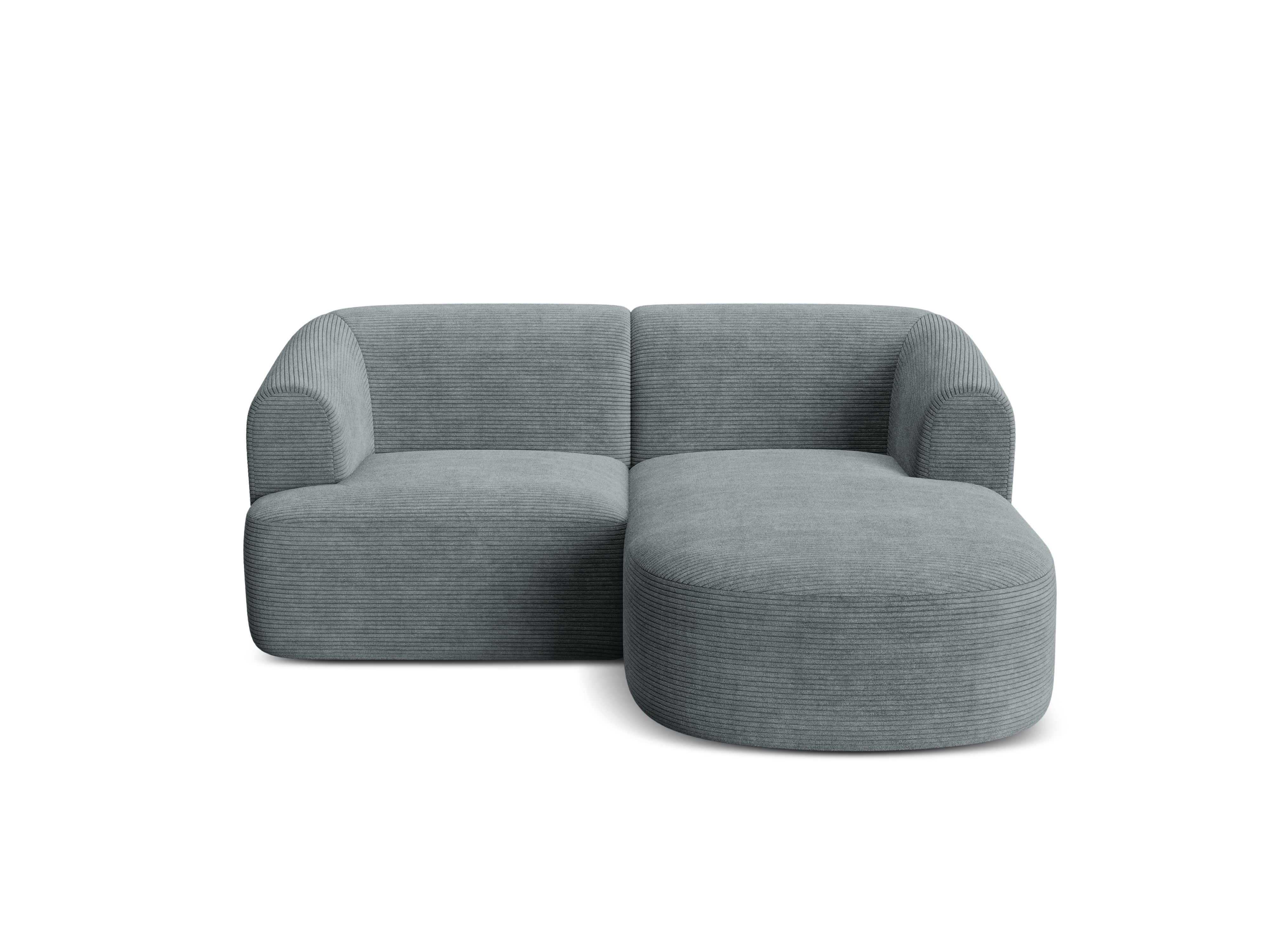 Right-facing 3-seater sofa CAMPI gray corduroy