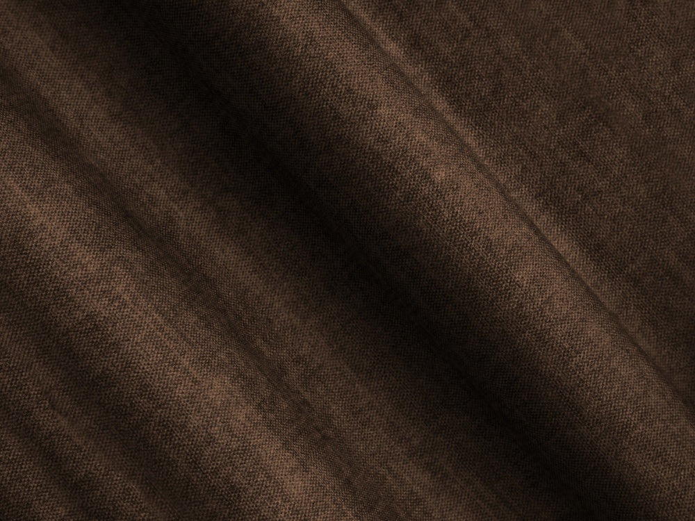 Samt-U-Form-Ecksofa rechts LORETTO schokoladenbraun